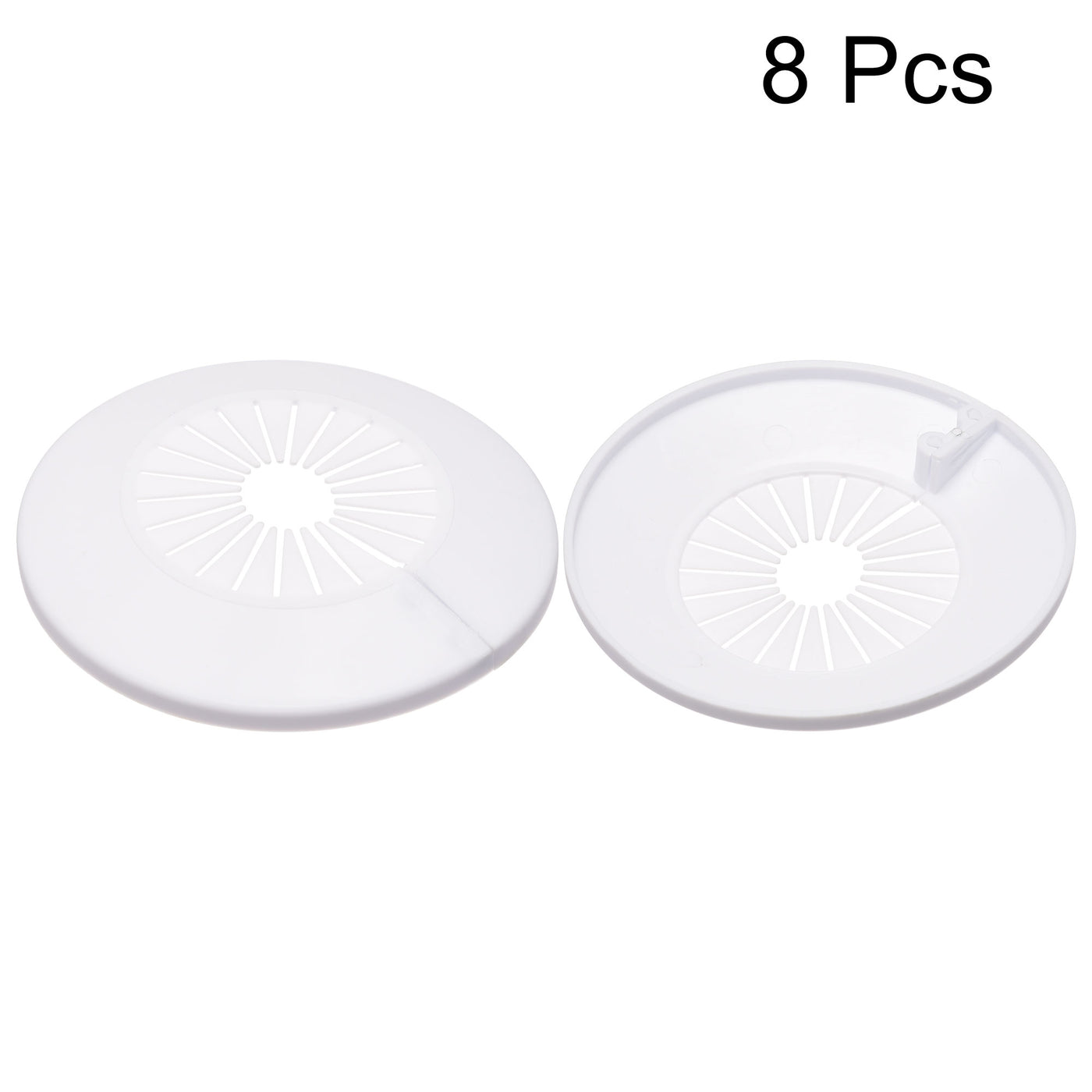 Uxcell Uxcell Pipe Cover Decoration, 15mm-25mm PP Water Pipe Drain Line Escutcheon White 8pcs