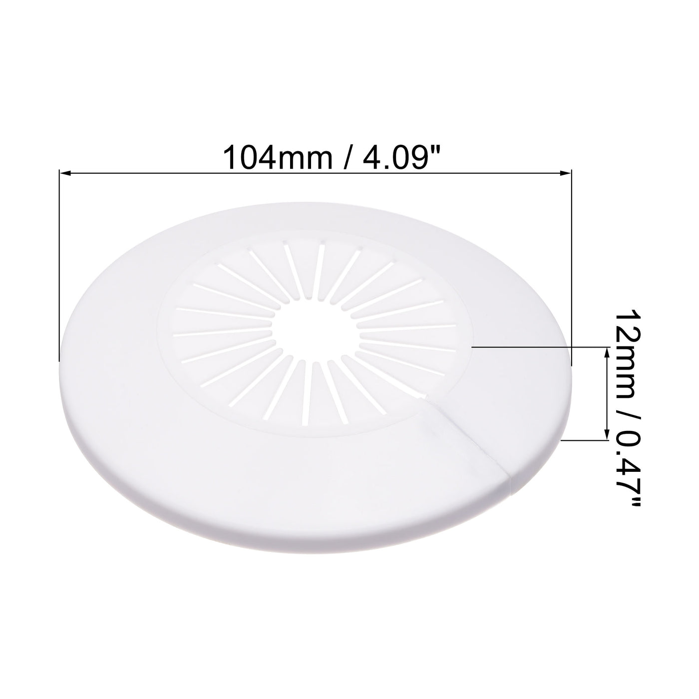 Uxcell Uxcell Pipe Cover Decoration, 15mm-25mm PP Water Pipe Drain Line Escutcheon White 8pcs