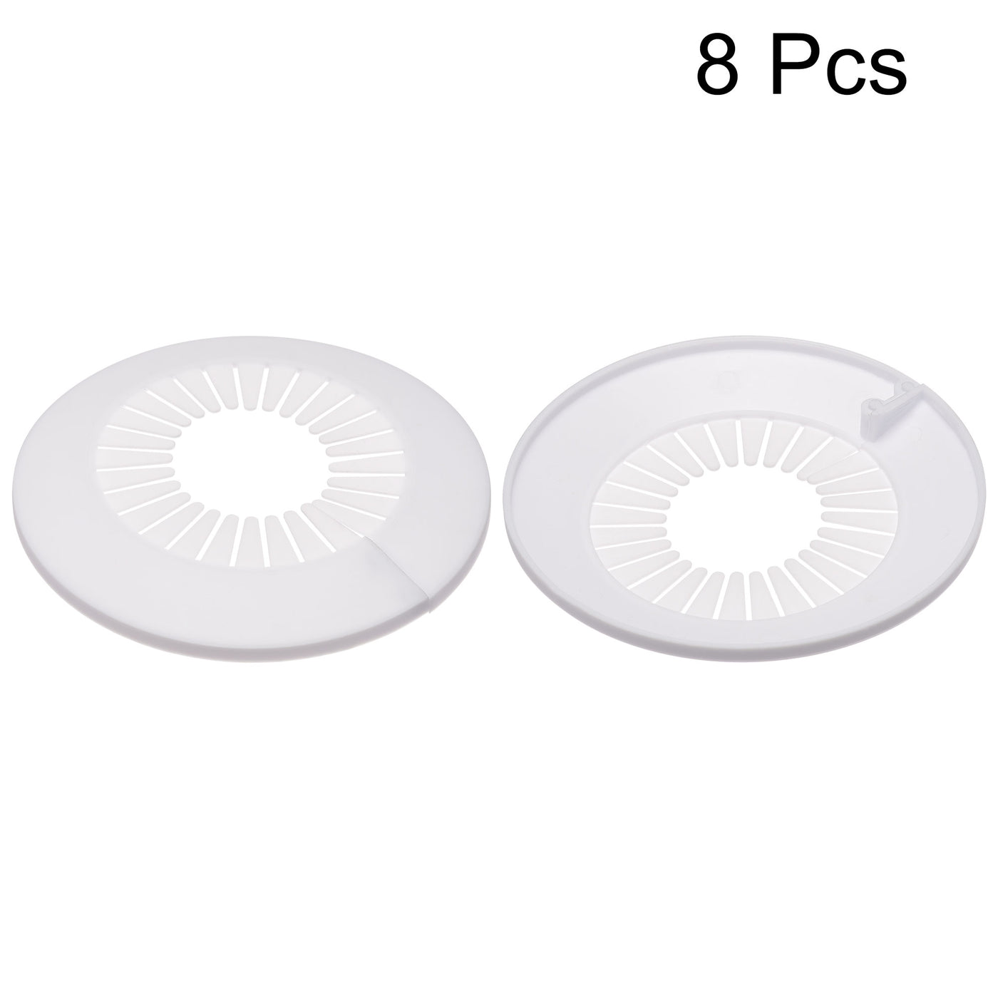 Uxcell Uxcell Pipe Cover Decoration, 15mm-25mm PP Water Pipe Drain Line Escutcheon White 8pcs