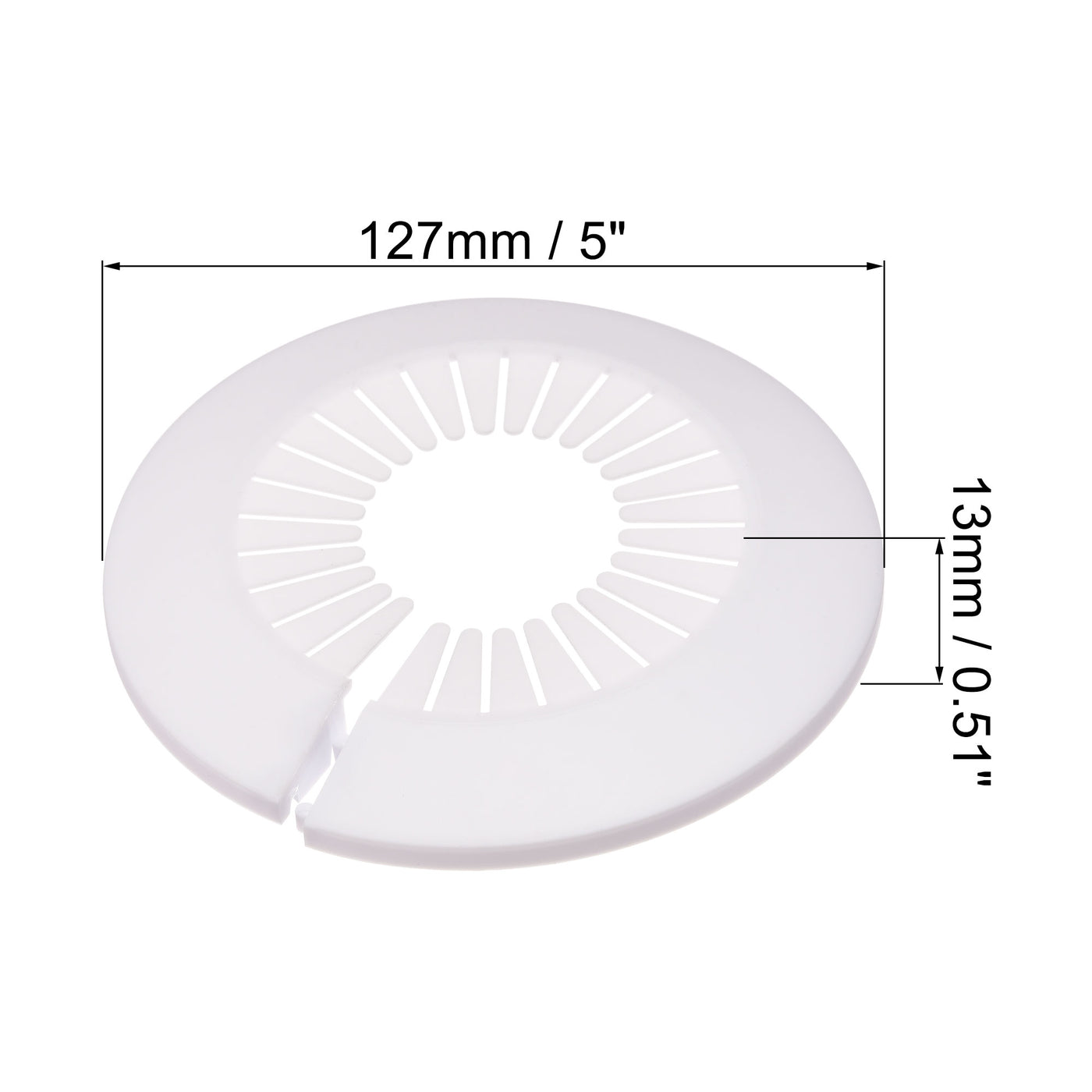 Uxcell Uxcell Pipe Cover Decoration, 15mm-25mm PP Water Pipe Drain Line Escutcheon White 8pcs