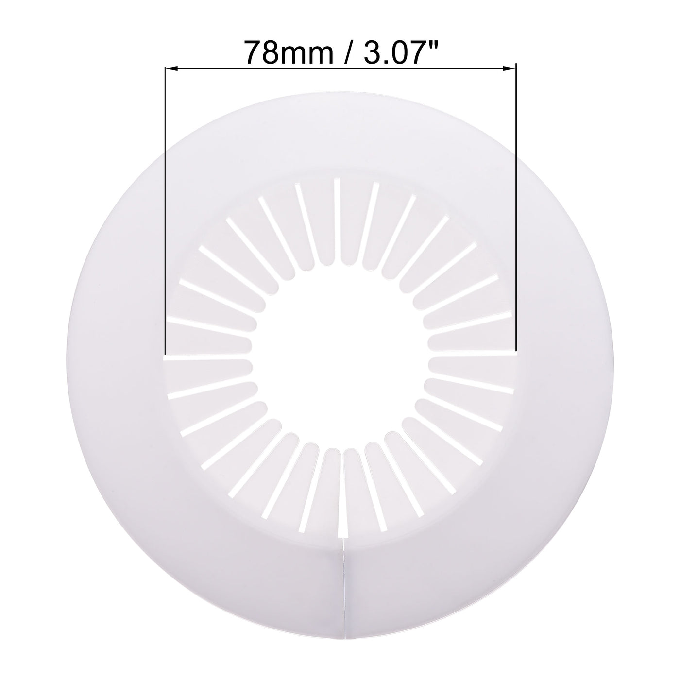 Uxcell Uxcell Pipe Cover Decoration, 15mm-25mm PP Water Pipe Drain Line Escutcheon White 8pcs