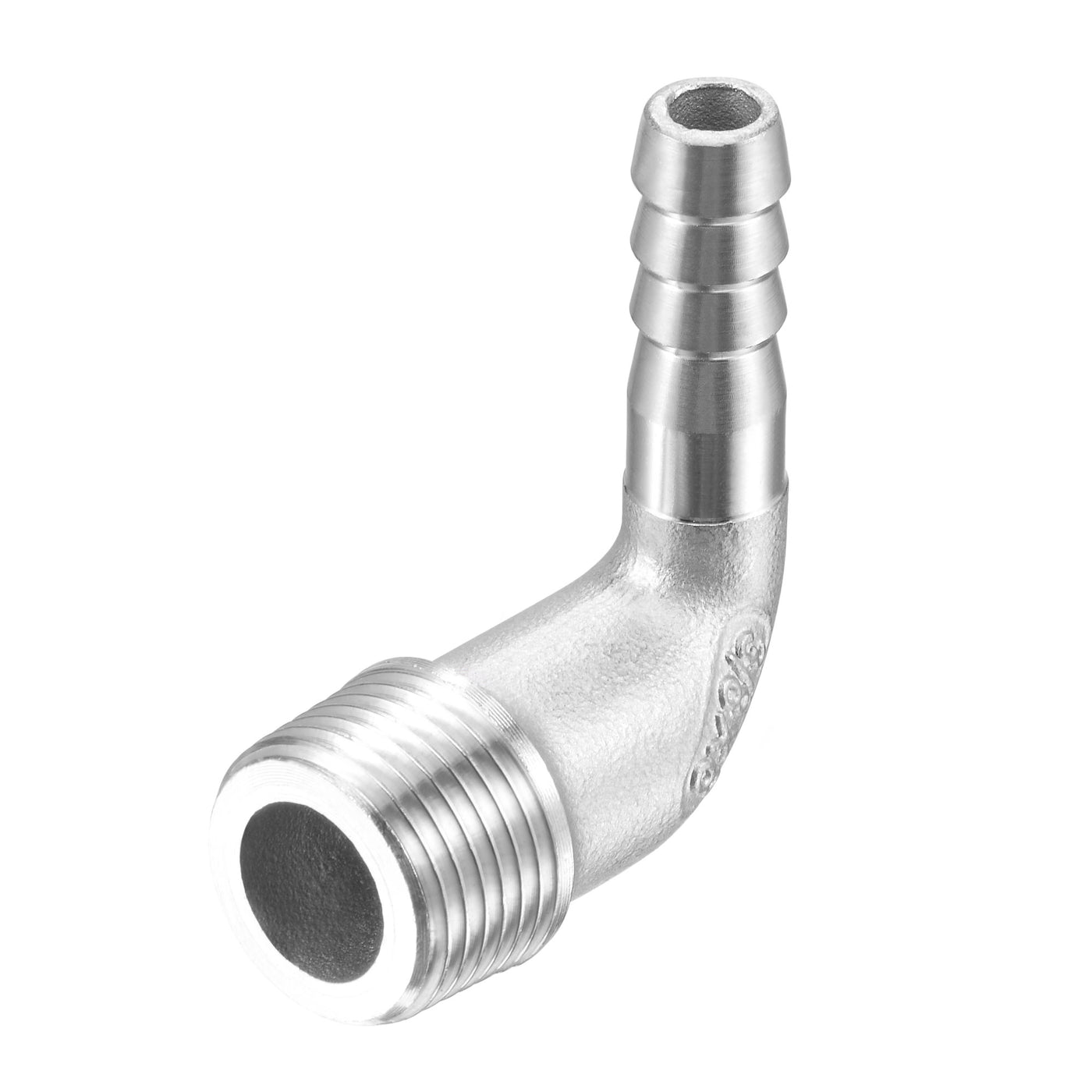 Uxcell Uxcell Stainless Steel Hose Barb Fitting Elbow 16mm x G3/8 Male Pipe Connector