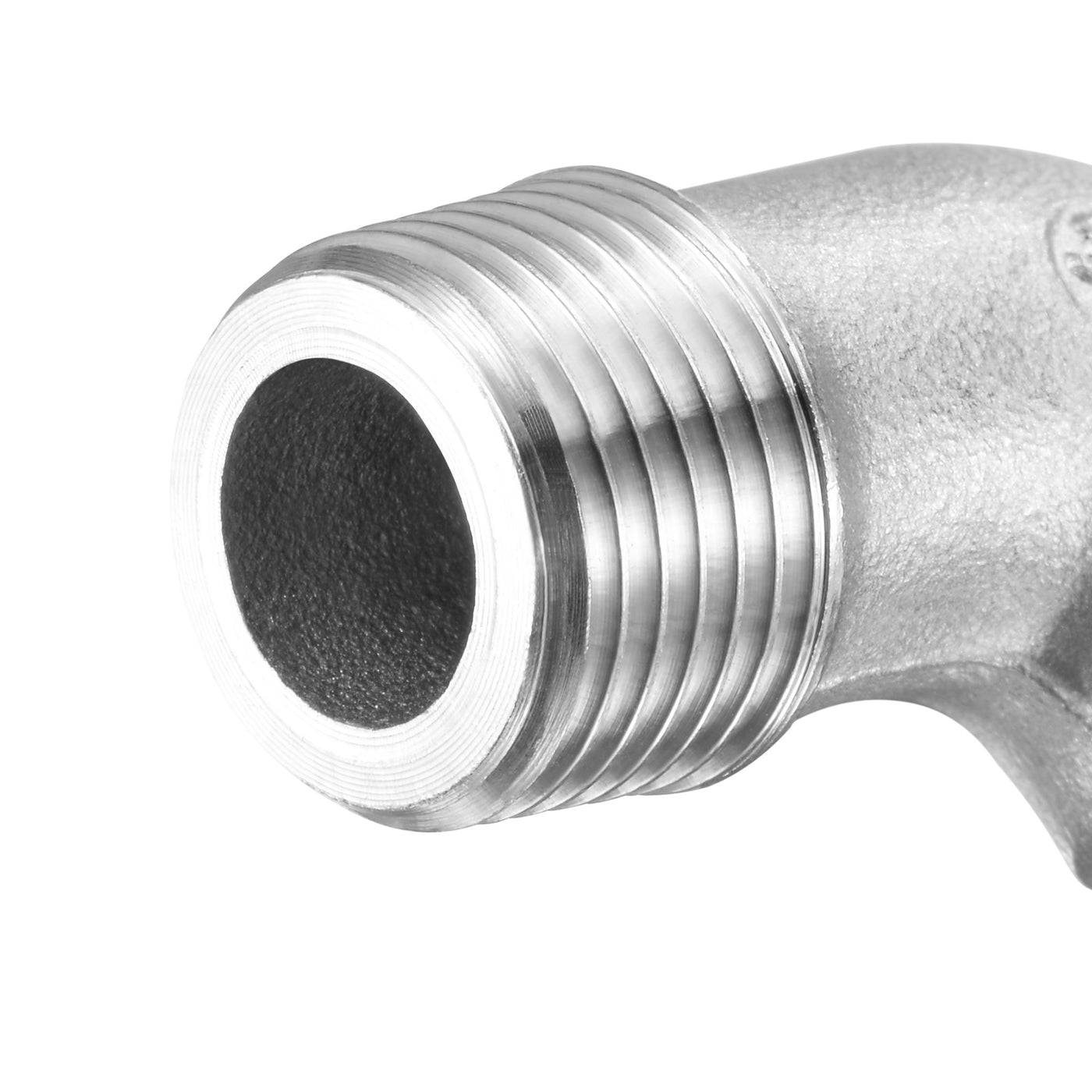 Uxcell Uxcell Stainless Steel Hose Barb Fitting Elbow 16mm x G3/8 Male Pipe Connector