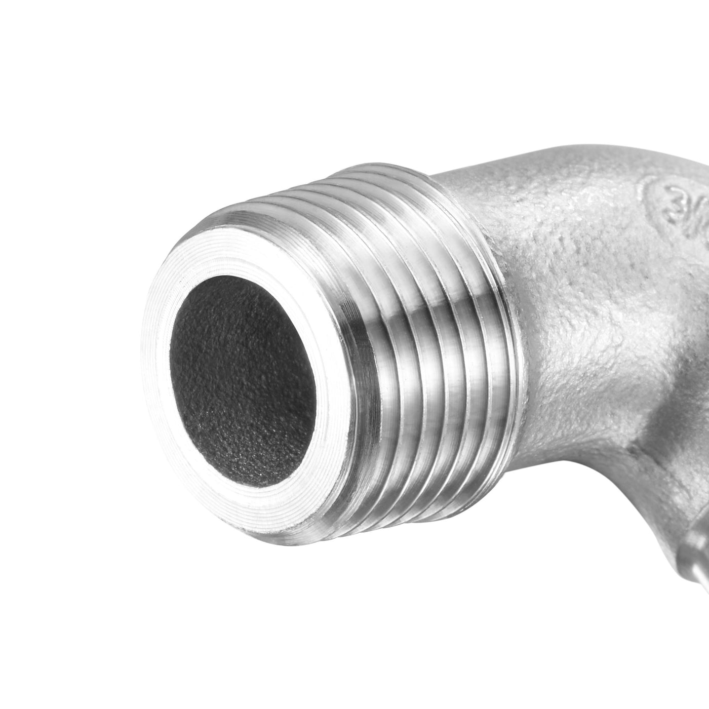 Uxcell Uxcell Stainless Steel Hose Barb Fitting Elbow 16mm x G3/8 Male Pipe Connector