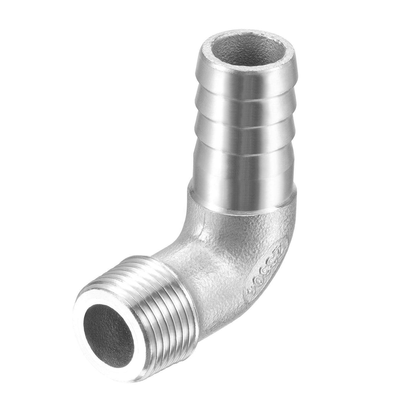 Uxcell Uxcell Stainless Steel Hose Barb Fitting Elbow 16mm x G3/8 Male Pipe Connector