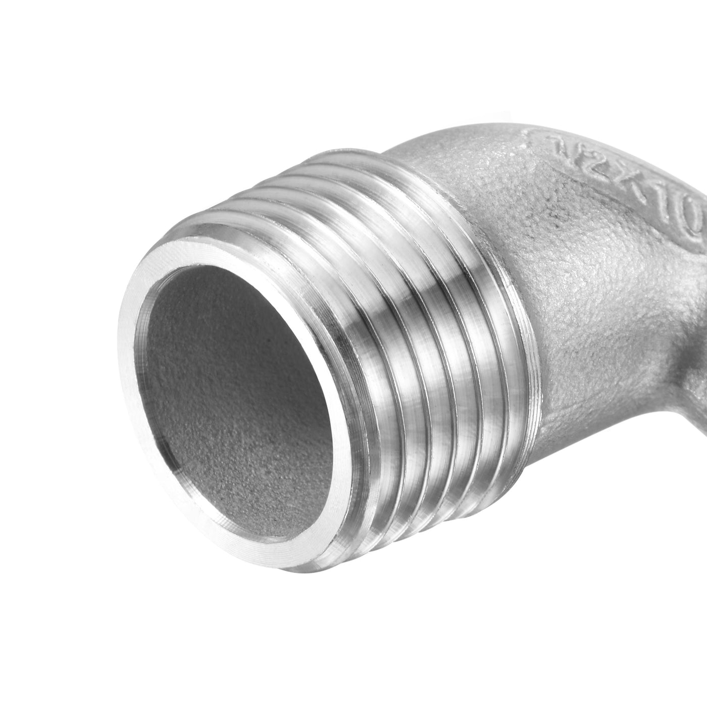 Uxcell Uxcell Stainless Steel Hose Barb Fitting Elbow 20mm x G1/2 Male Pipe Connector