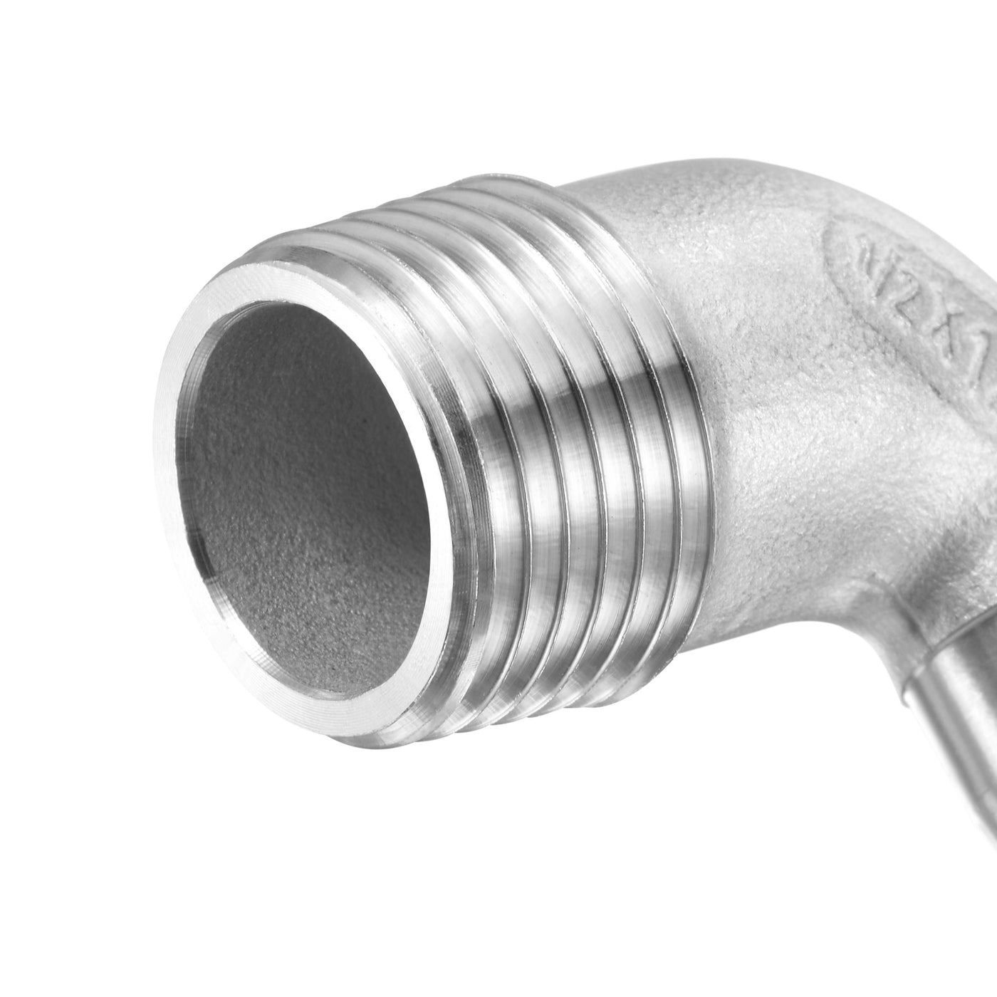 Uxcell Uxcell Stainless Steel Hose Barb Fitting Elbow 20mm x G1/2 Male Pipe Connector