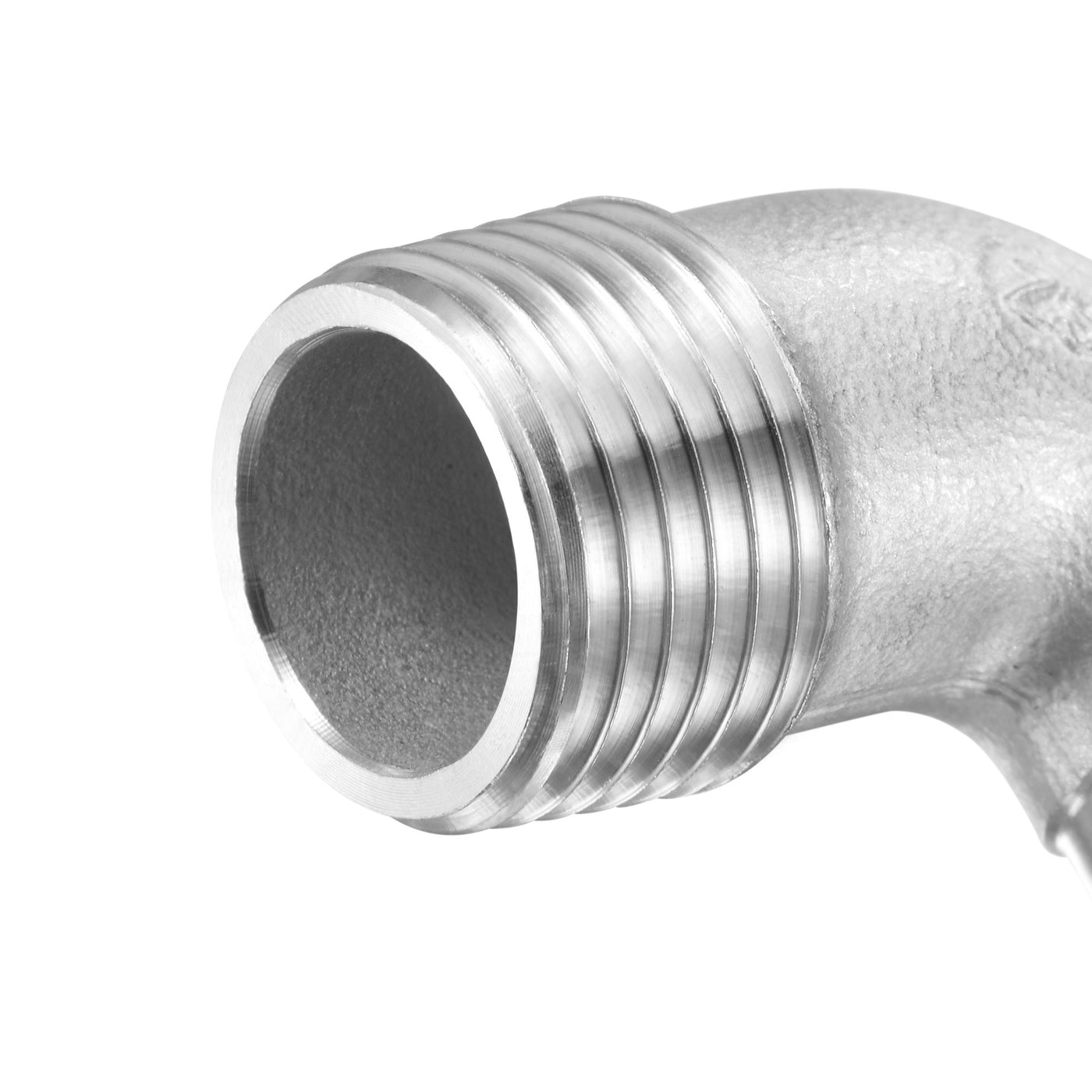 Uxcell Uxcell Stainless Steel Hose Barb Fitting Elbow 20mm x G1/2 Male Pipe Connector