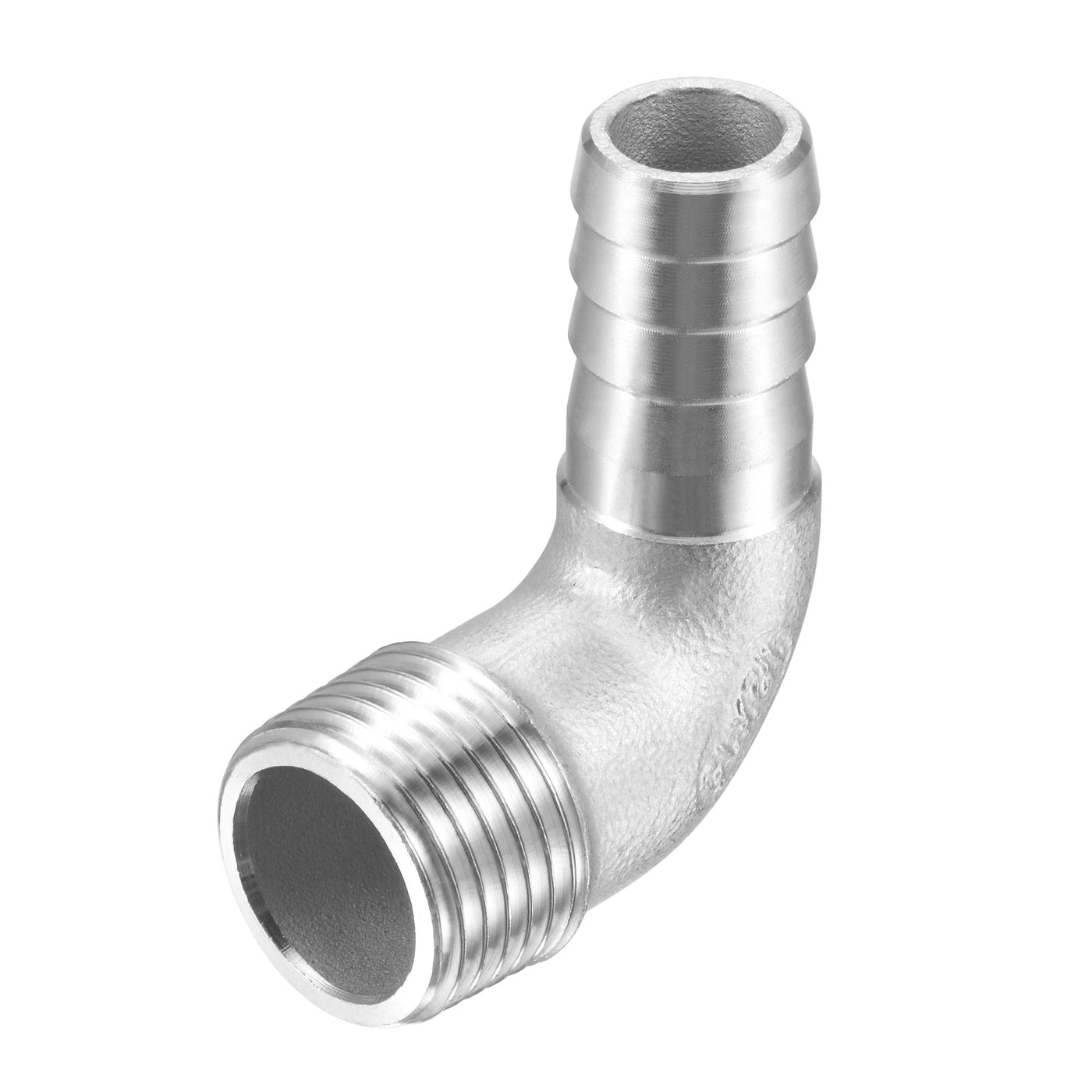 Uxcell Uxcell Stainless Steel Hose Barb Fitting Elbow 20mm x G1/2 Male Pipe Connector