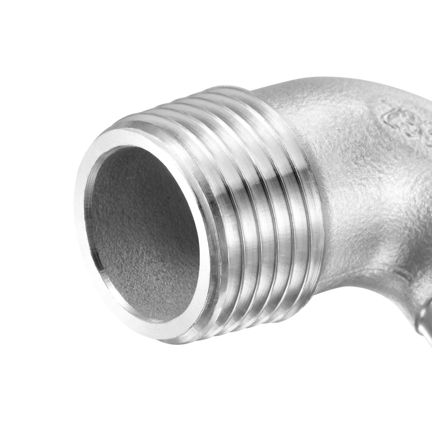 Uxcell Uxcell Stainless Steel Hose Barb Fitting Elbow 20mm x G1/2 Male Pipe Connector