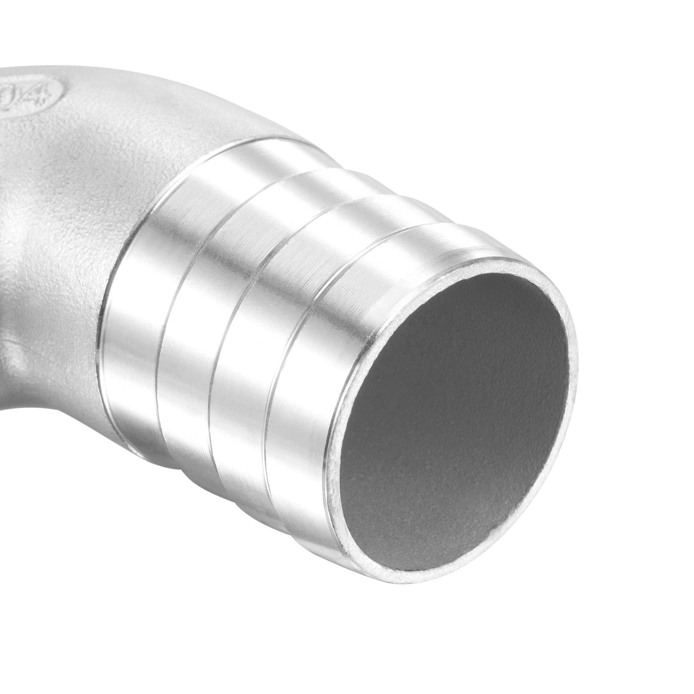 Uxcell Uxcell Stainless Steel Hose Barb Fitting Elbow 40mm x G1-1/4 Male Pipe Connector