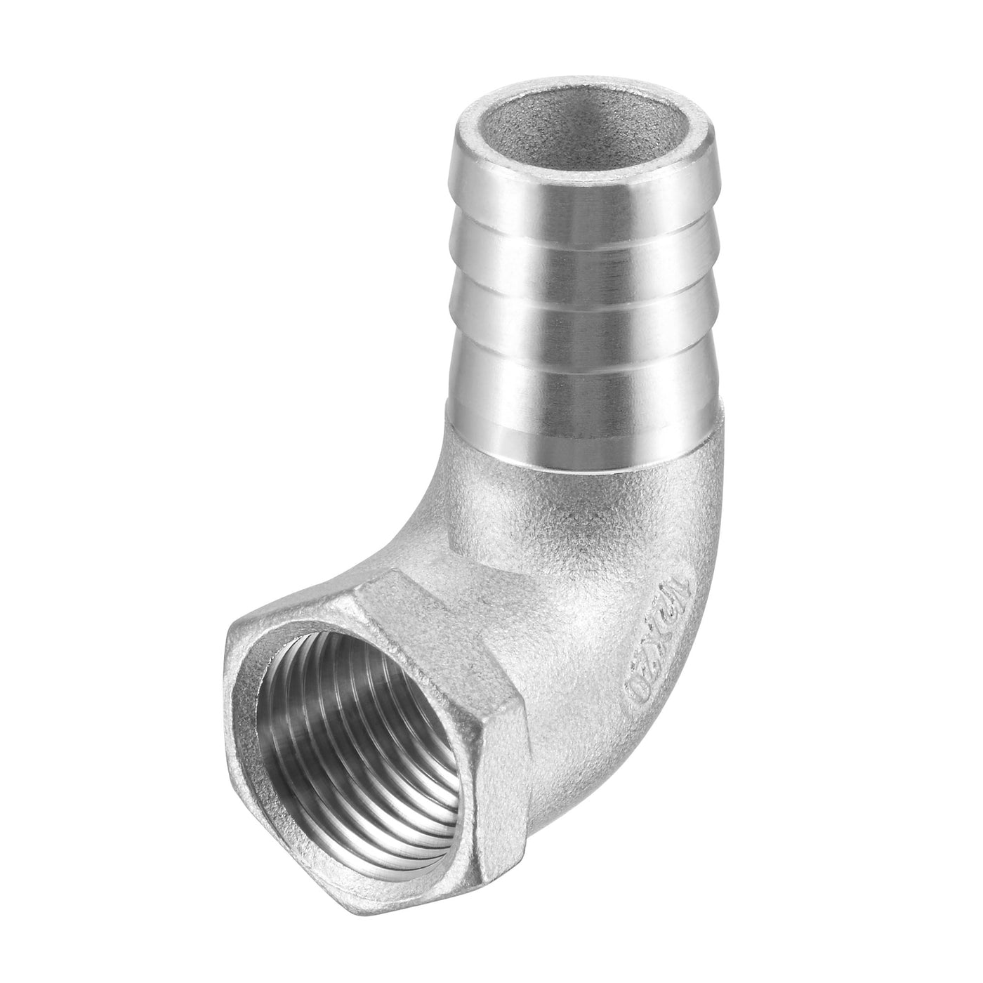 Uxcell Uxcell Stainless Steel Hose Barb Fitting Elbow 20mm x 1/2" NPT Female Pipe Connector