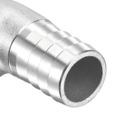 Harfington Uxcell Stainless Steel Hose Barb Fitting Elbow 20mmx3/4" NPT Female Pipe Connector 2pcs