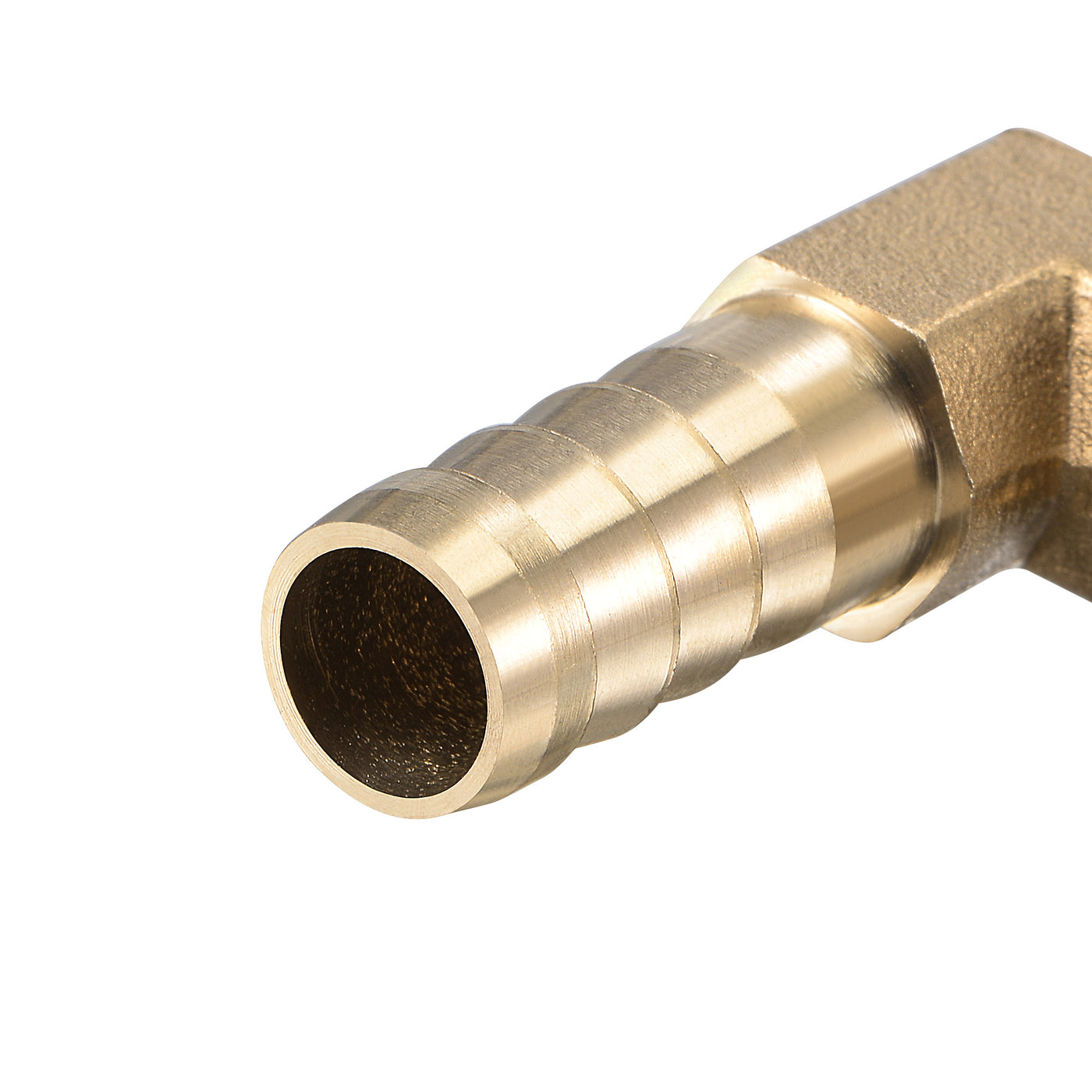 Uxcell Uxcell Brass Hose Barb Fitting Elbow 10mm x G1/4 Female Pipe Connector 2pcs