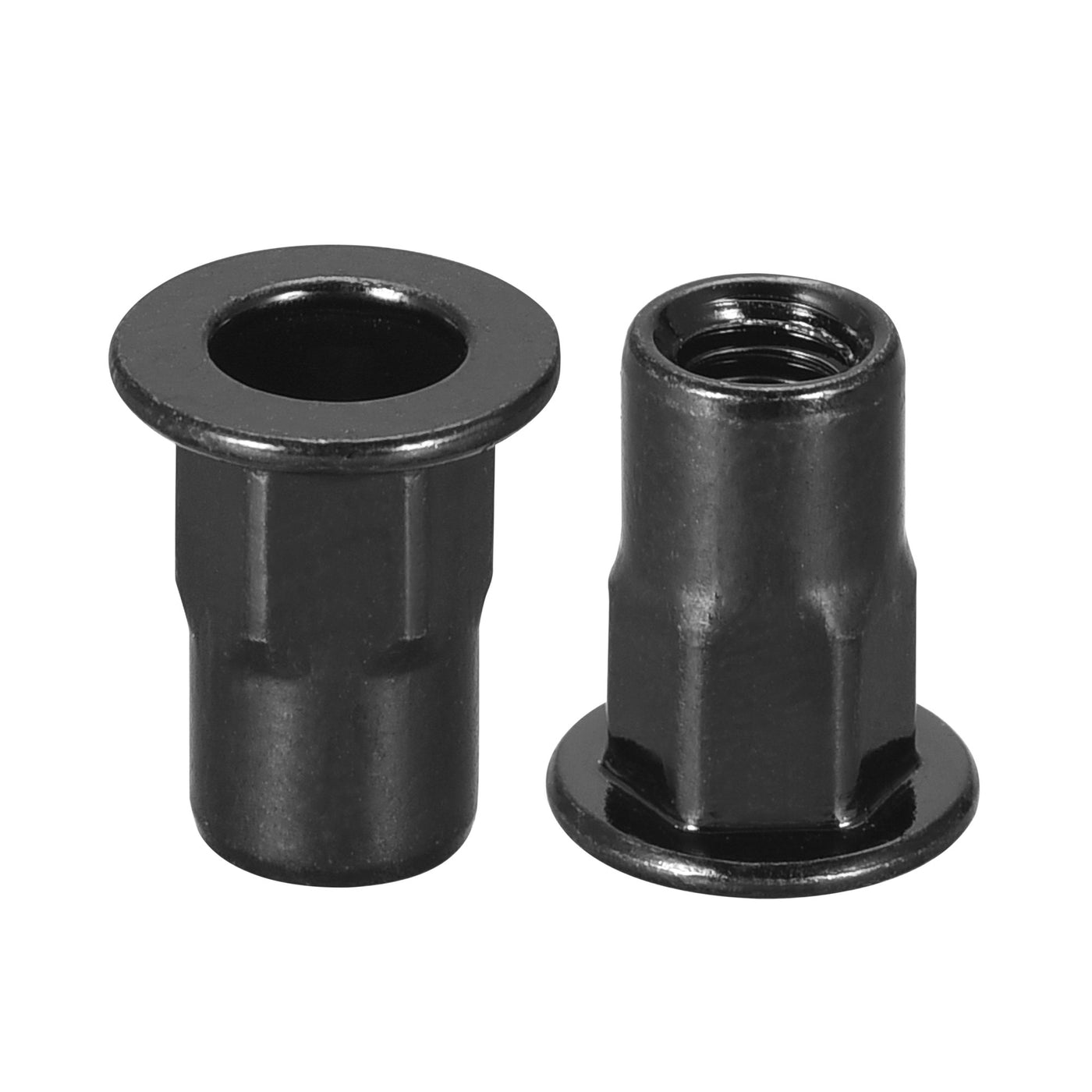 uxcell Uxcell Rivet Nuts Half Hexagonal Carbon Steel Flat Head Threaded Nuts