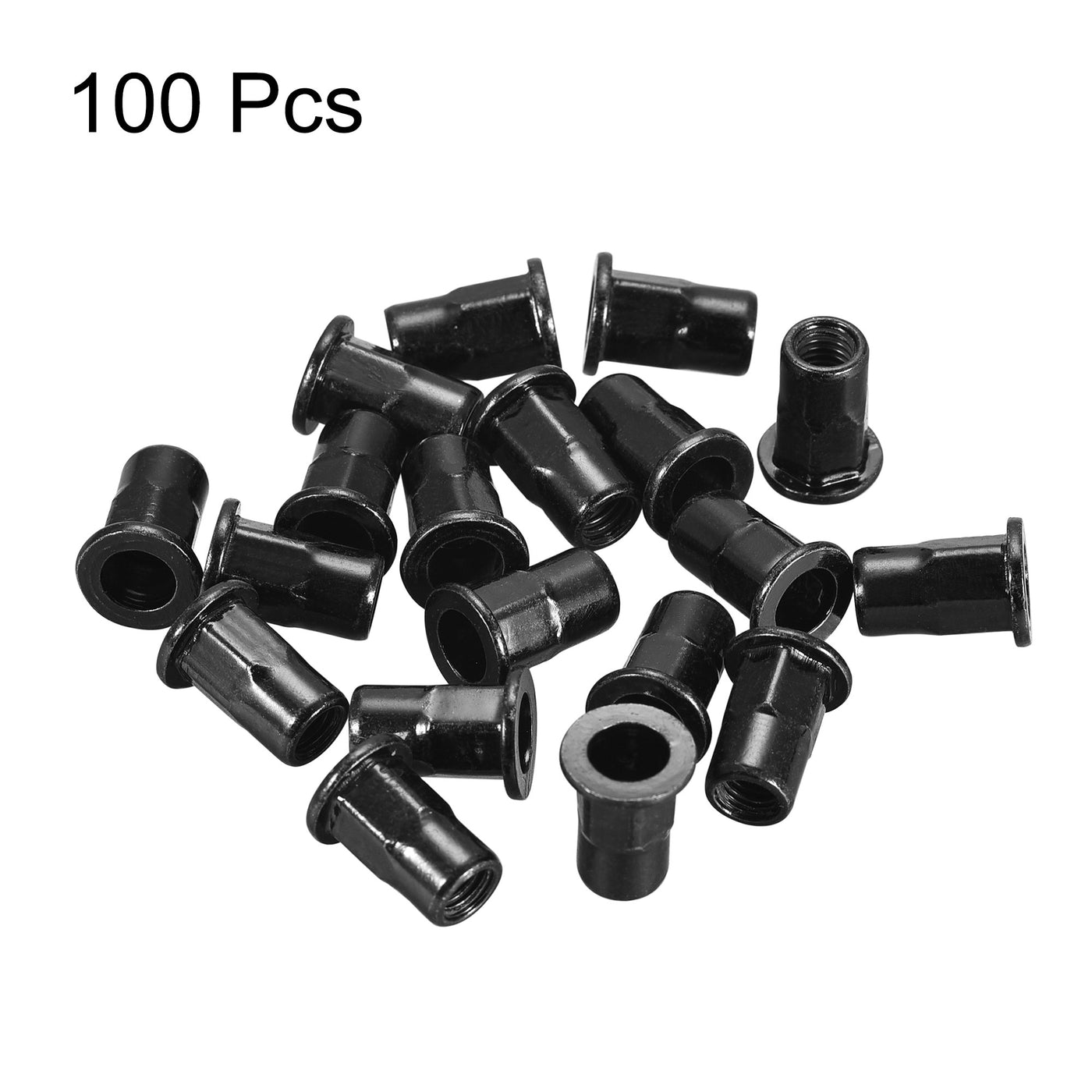 uxcell Uxcell Rivet Nuts Half Hexagonal Carbon Steel Flat Head Threaded Nuts