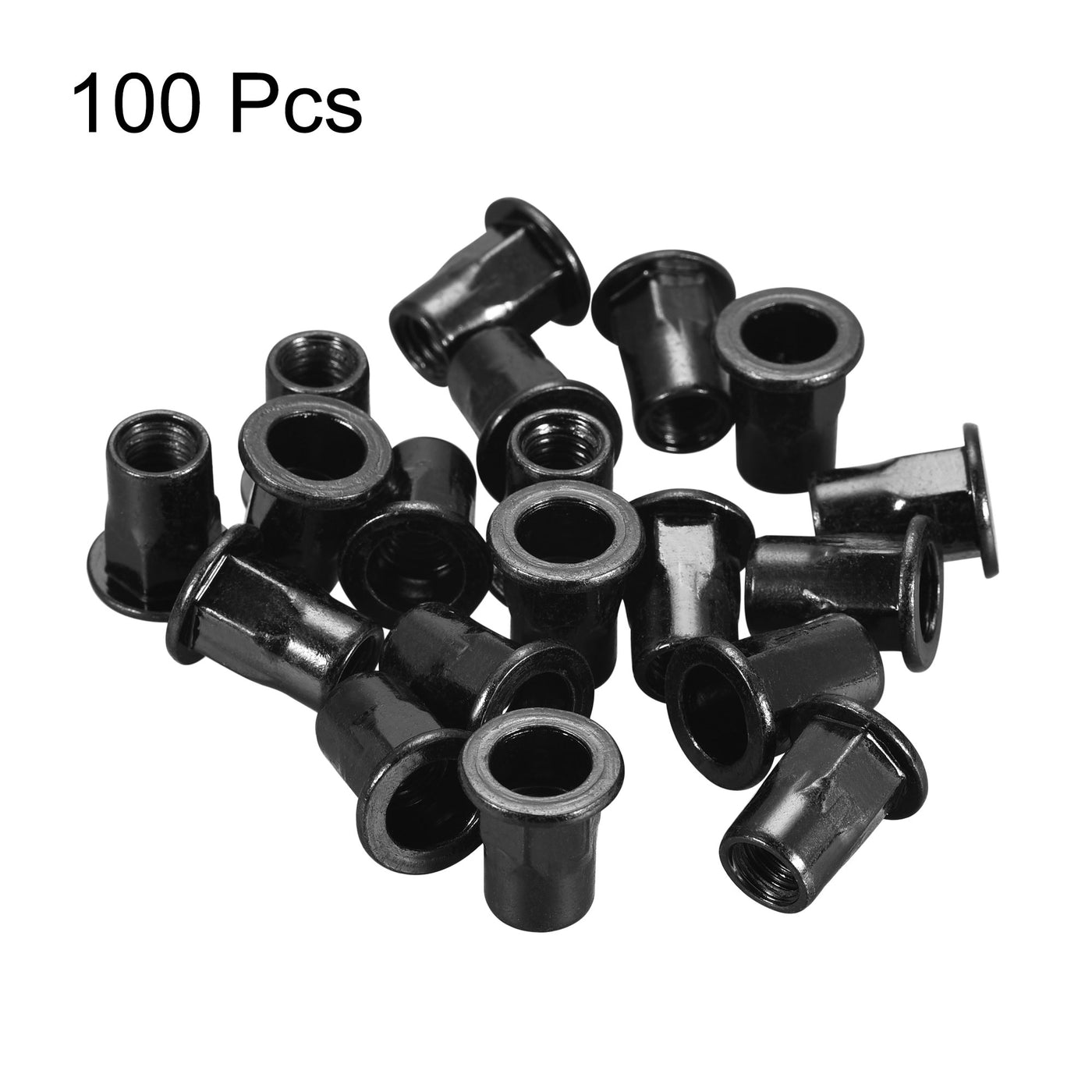 uxcell Uxcell Rivet Nuts Half Hexagonal Carbon Steel Flat Head Threaded Nuts