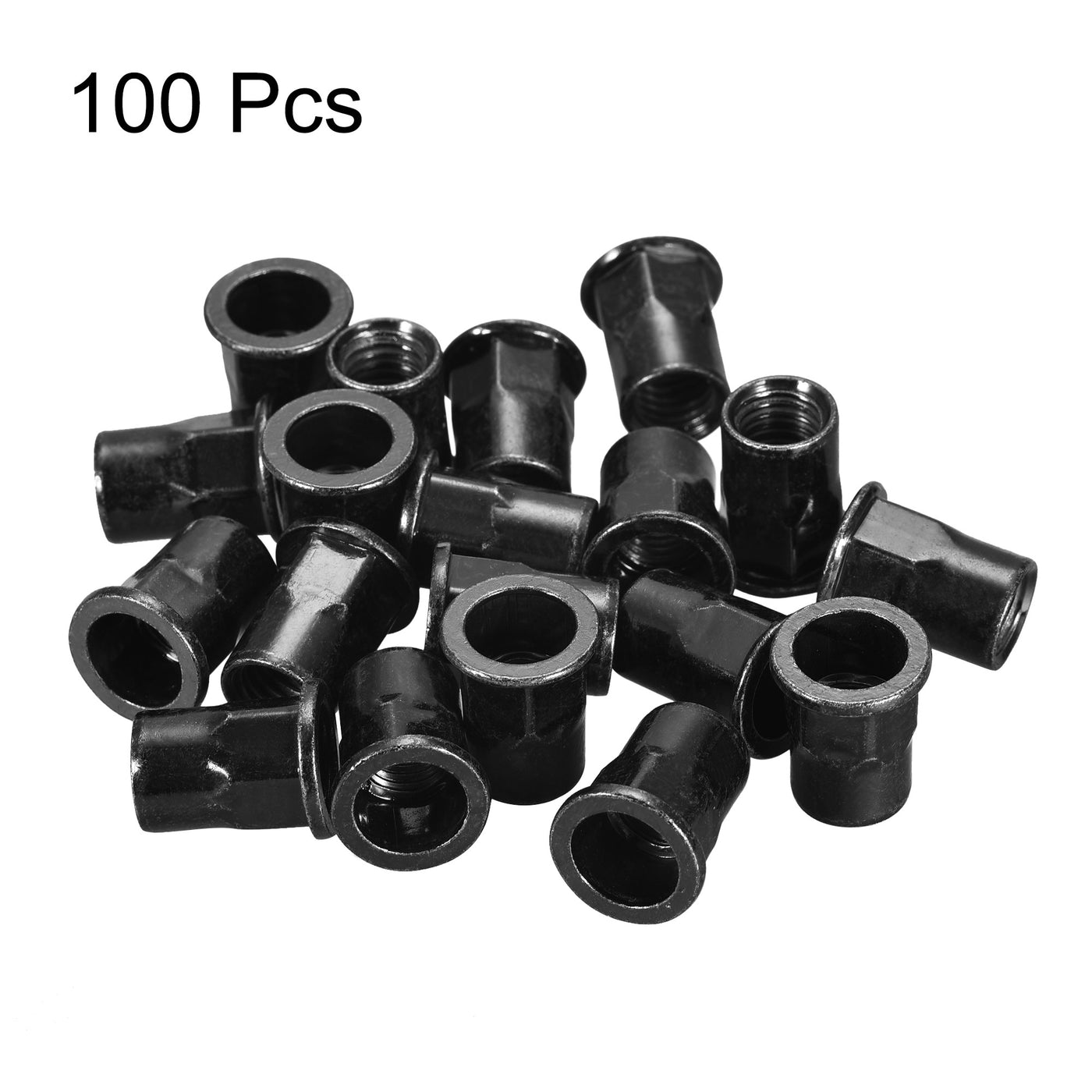 uxcell Uxcell Rivet Nuts Half Hexagonal Carbon Steel Flat Head Threaded Nuts