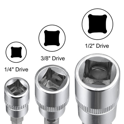 Harfington Uxcell H2 - H14 Hex Bit Socket Set, S2 Bits & CR-V Sockets (For Hand Use Only) 13-Piece