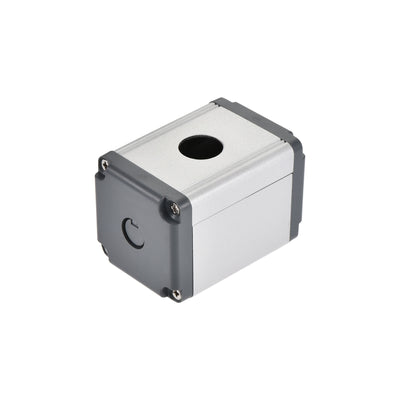 Harfington Uxcell Single Hole 16mm Aluminum Switch Button Station Box with a PG7 Cable Gland