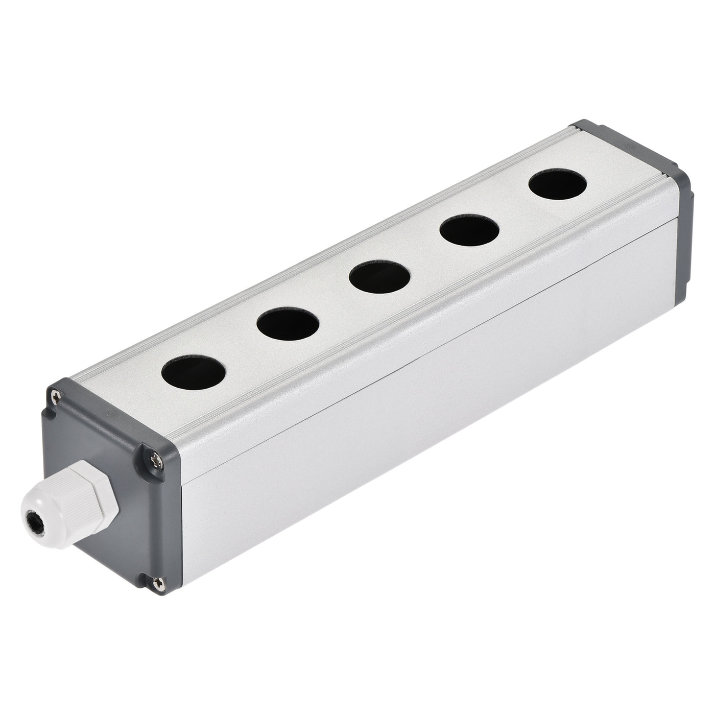 uxcell Uxcell 5 Holes 16mm Aluminum Switch Button Station Box with a PG7 Cable Gland