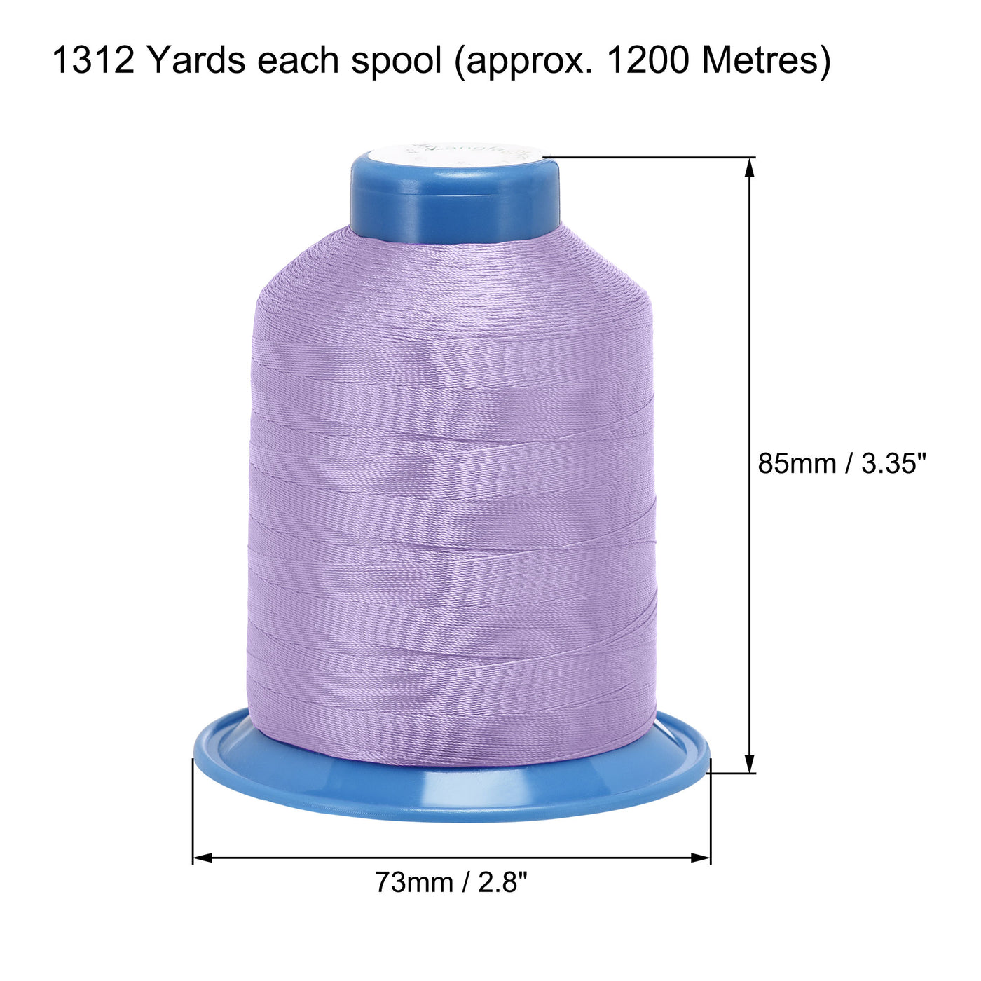 Uxcell Uxcell Bonded Polyester Threads Extra-strong 1312 Yards 210D/0.32mm (Snow, 2pcs)