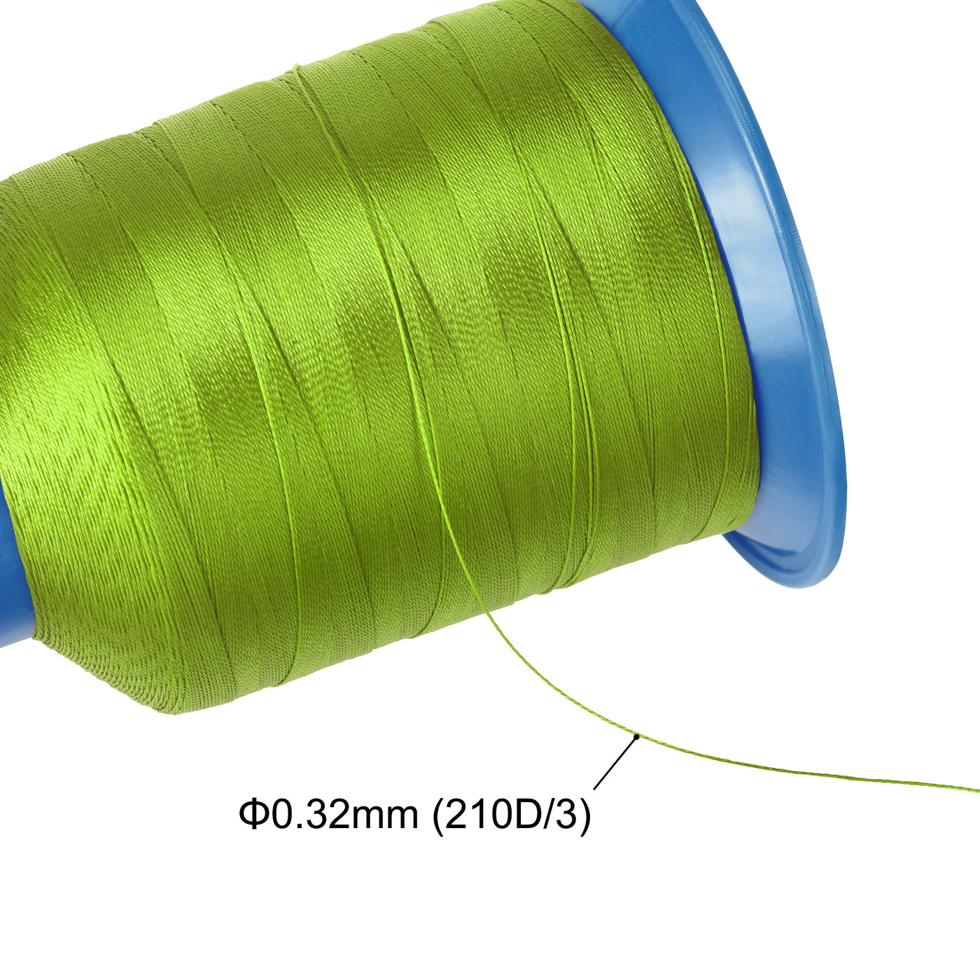 Uxcell Uxcell Bonded Polyester Sewing Threads Extra Strong 1312 Yards 210D/0.32mm Upholstery Thread for Manual and Machine Sews (Green, 2pcs)