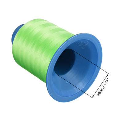 Harfington Uxcell Bonded Polyester Threads Extra-strong 1968 Yards 150D/0.25mm (Lawn Green, 2pcs)