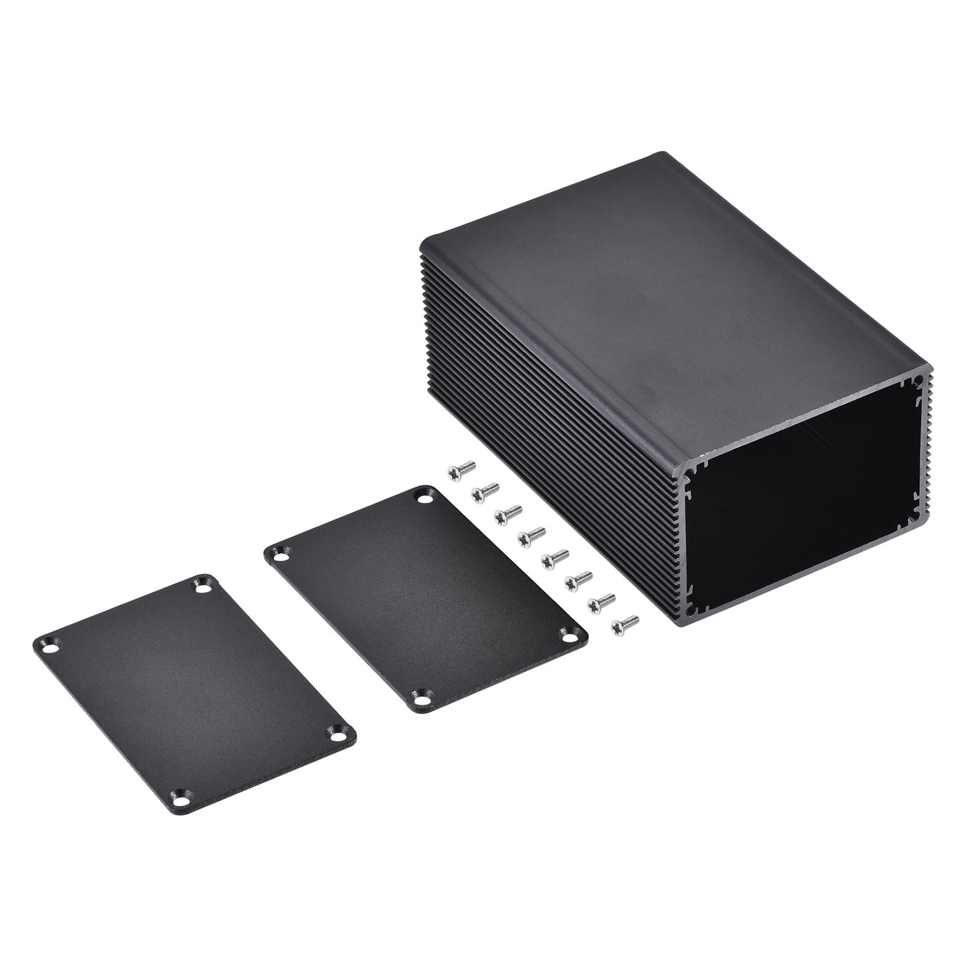 uxcell Uxcell 100mm x 66mm x 43mm Aluminum Electrical Project Case for Audio Amplifier Black