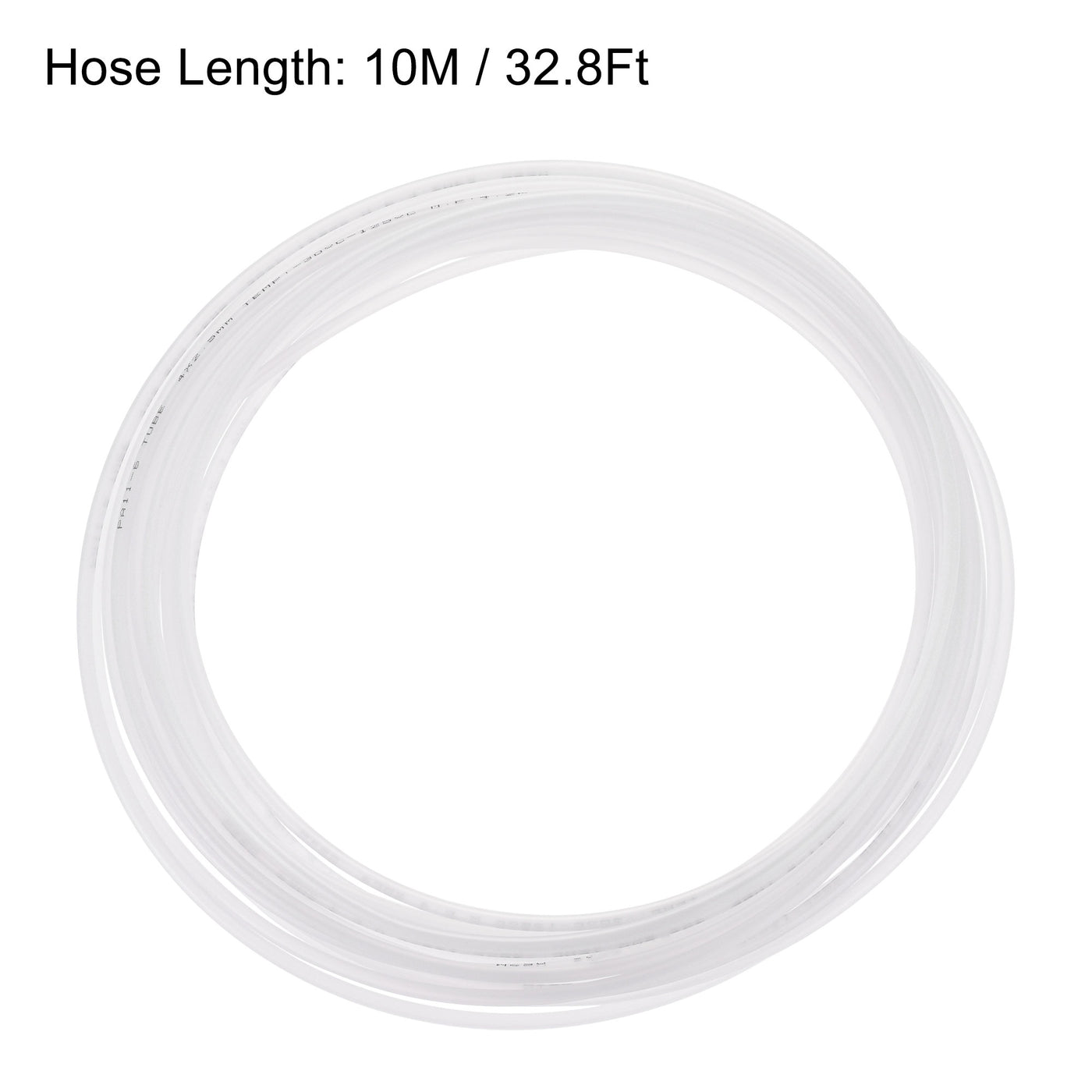 uxcell Uxcell Pneumatic 4mm OD Nylon Air Hose Tubing Kit 10 Meters White with 12 Pcs Push to Connect Fittings