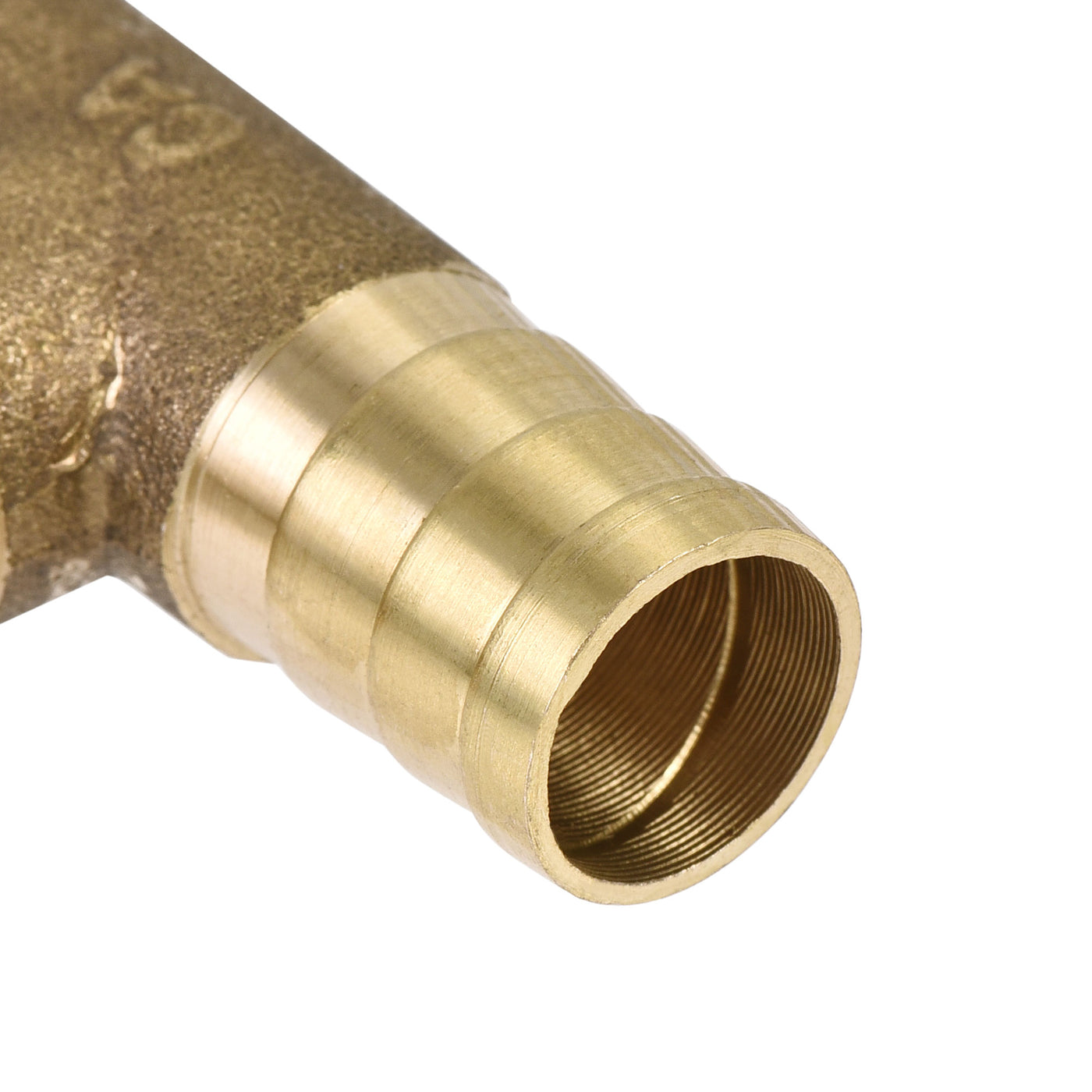 Uxcell Uxcell Barb Hose Fitting 16mm OD Tee T Shape Pipe Connector Brass 2Pcs with 6Pcs 13-19mm Hose Clamps