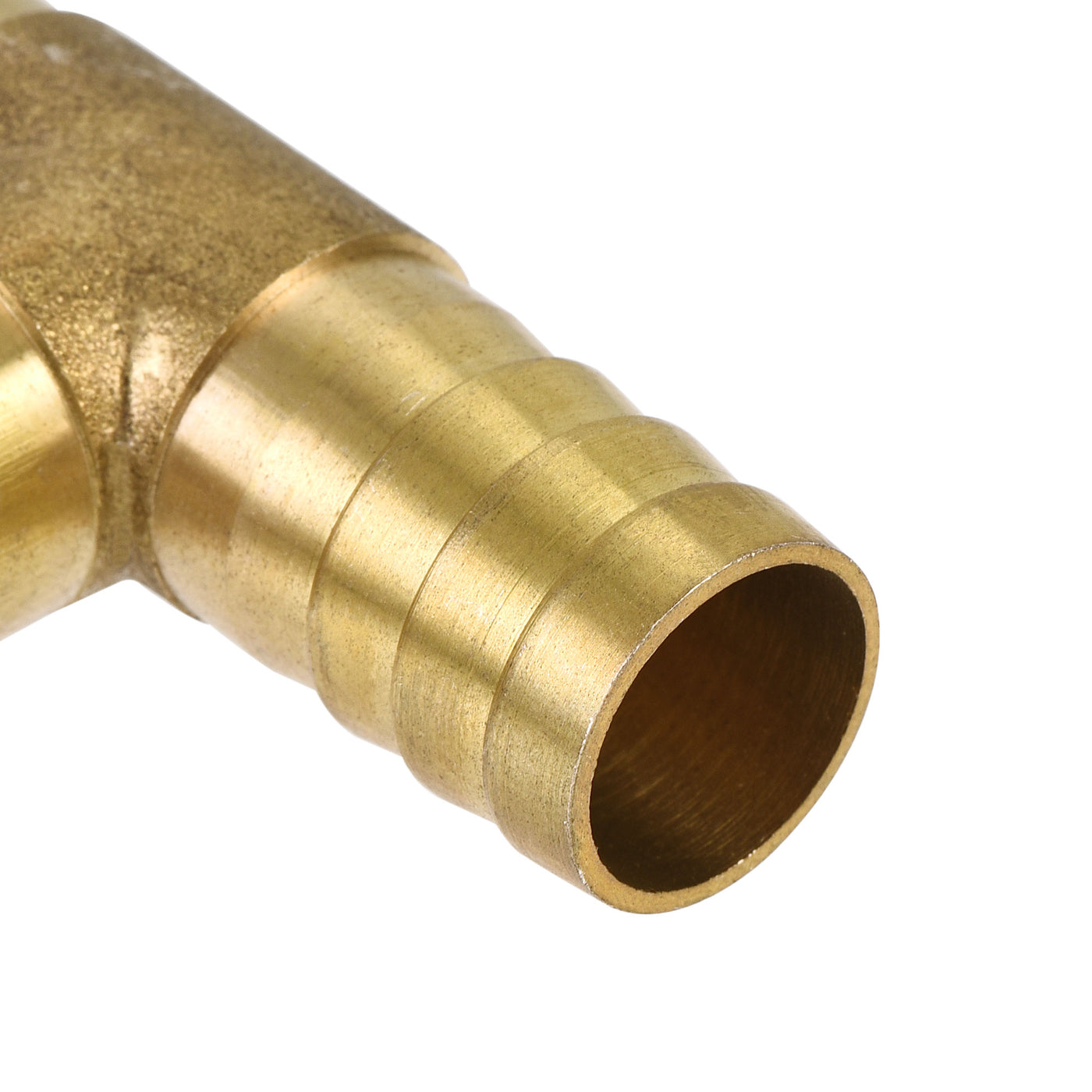 Uxcell Uxcell Barb Hose Fitting 16mm OD Tee T Shape Pipe Connector Brass 2Pcs with 6Pcs 13-19mm Hose Clamps