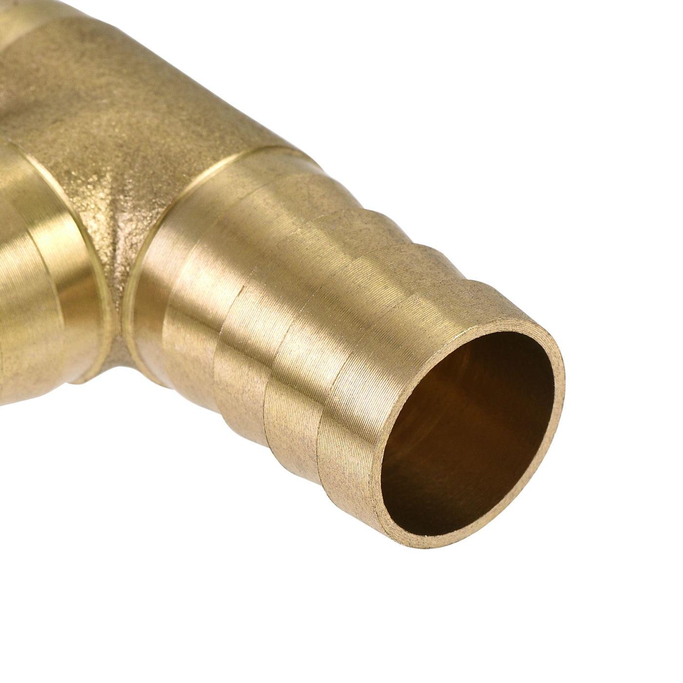 Uxcell Uxcell Barb Hose Fitting 16mm OD Tee T Shape Pipe Connector Brass 2Pcs with 6Pcs 13-19mm Hose Clamps