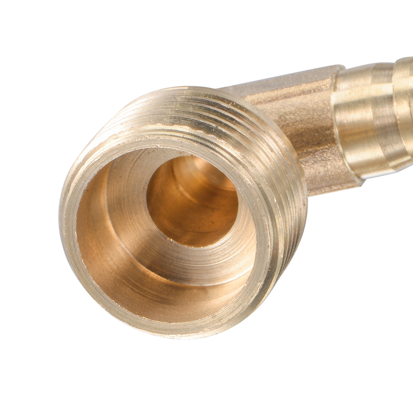 uxcell Uxcell Brass Hose Barbed Fitting Elbow Right Angle Pipe Connector with Stainless Steel Hose Clamps