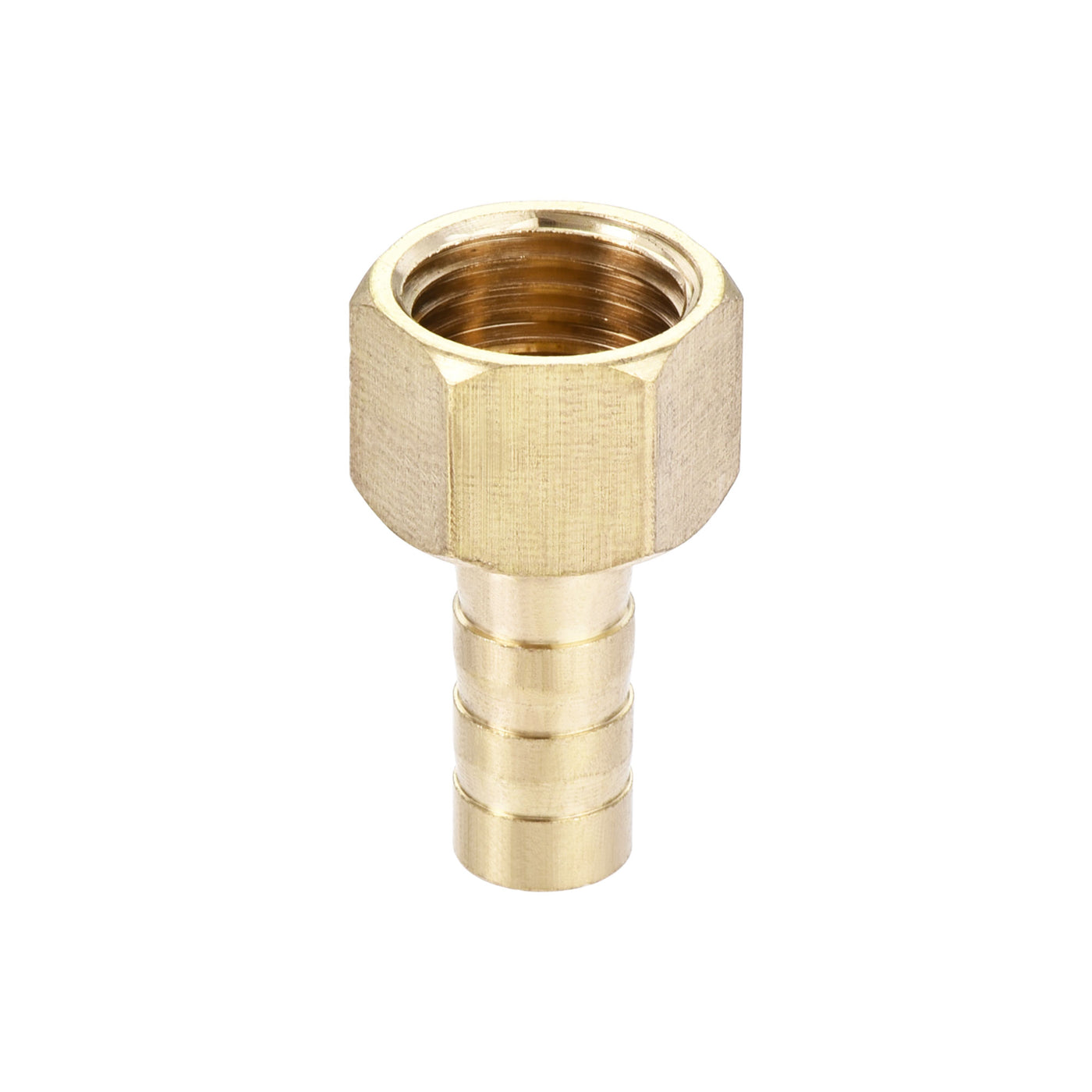 Uxcell Uxcell Brass Barb Hose Fitting Connector Adapter 12mm Barbed x G1/4 Female Pipe with 9-16mm Hose Clamp 2Set