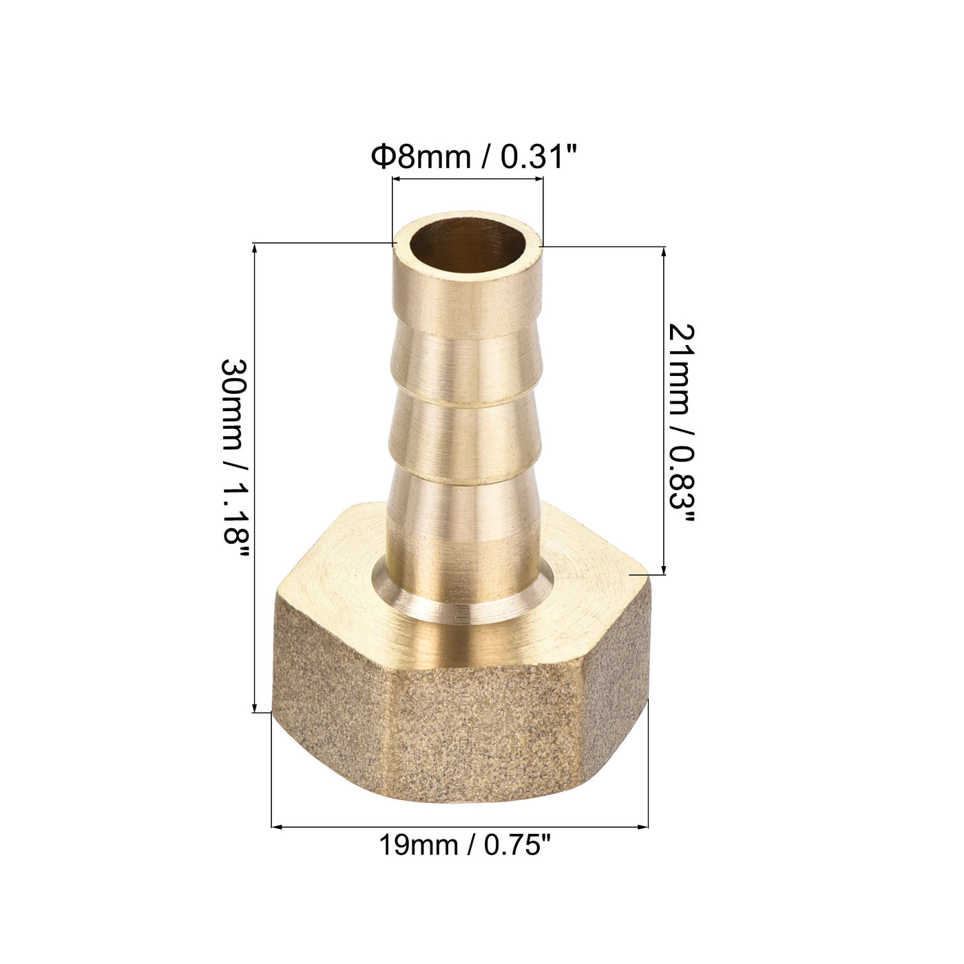 Uxcell Uxcell Messing Barb Schlauchanschluss Adapter Barbed mit Schlauchklemme