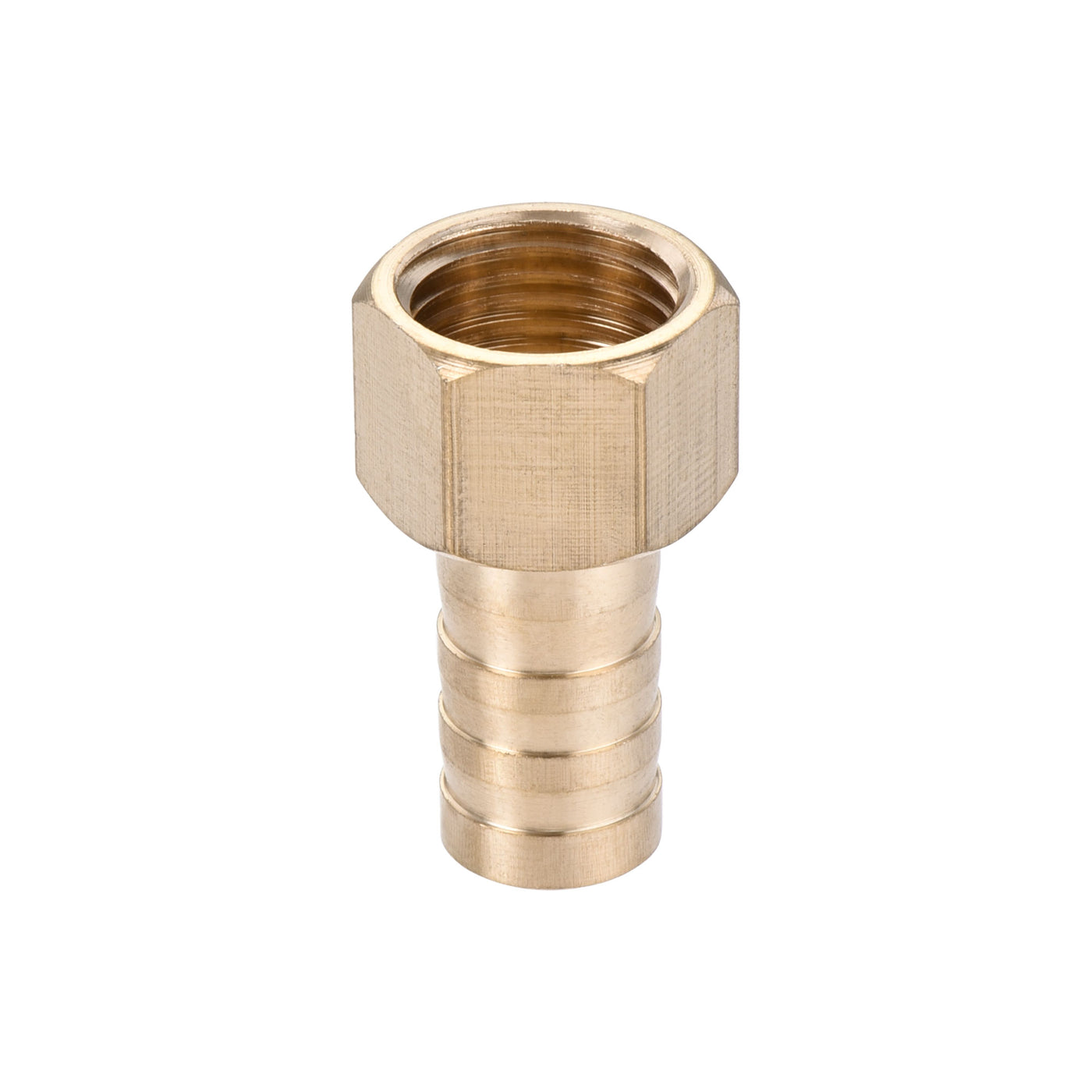 Uxcell Uxcell Brass Barb Hose Fitting Connector Adapter 12mm Barbed x G1/4 Female Pipe with 9-16mm Hose Clamp 2Set