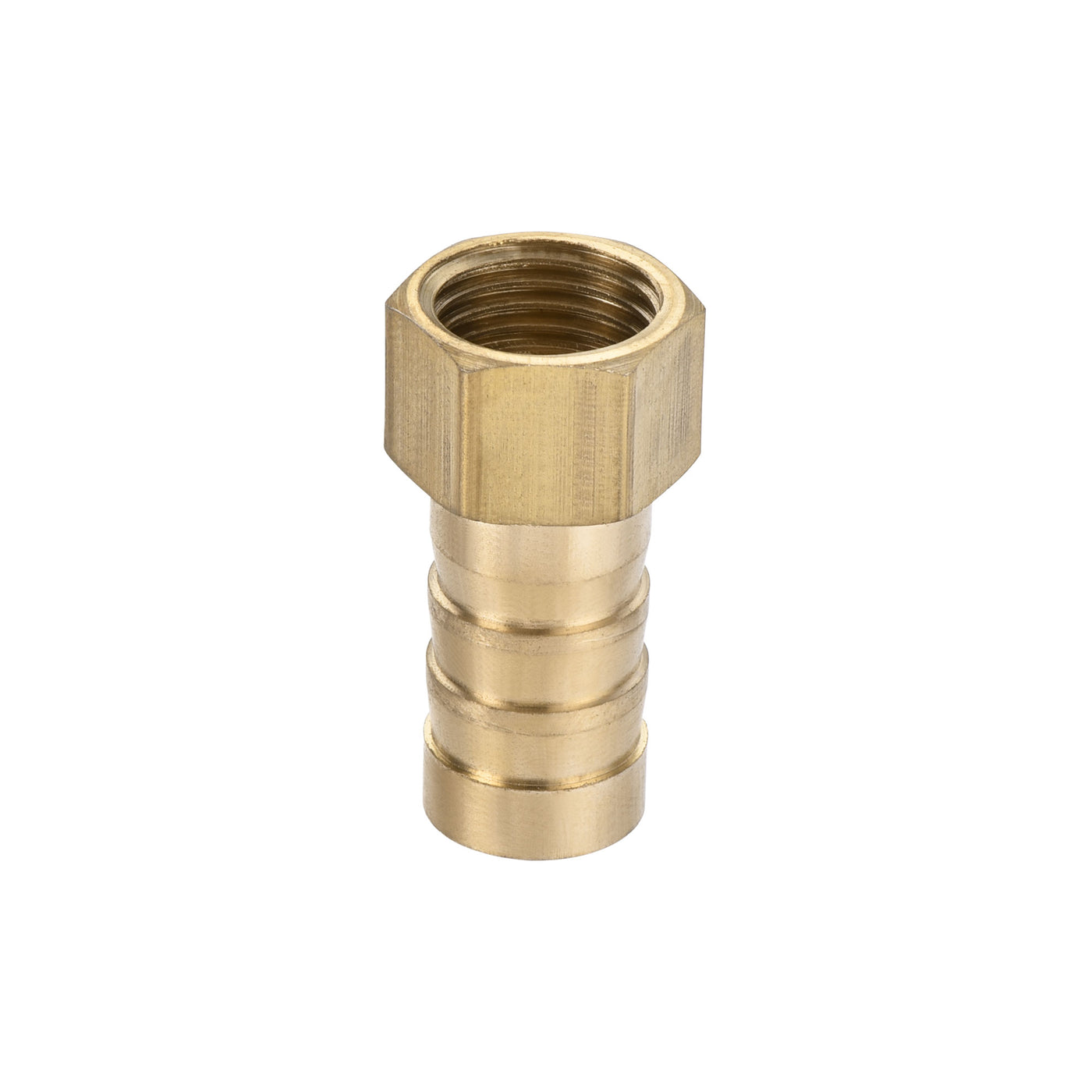 Uxcell Uxcell Brass Barb Hose Fitting Connector Adapter 12mm Barbed x G1/4 Female Pipe with 9-16mm Hose Clamp 2Set