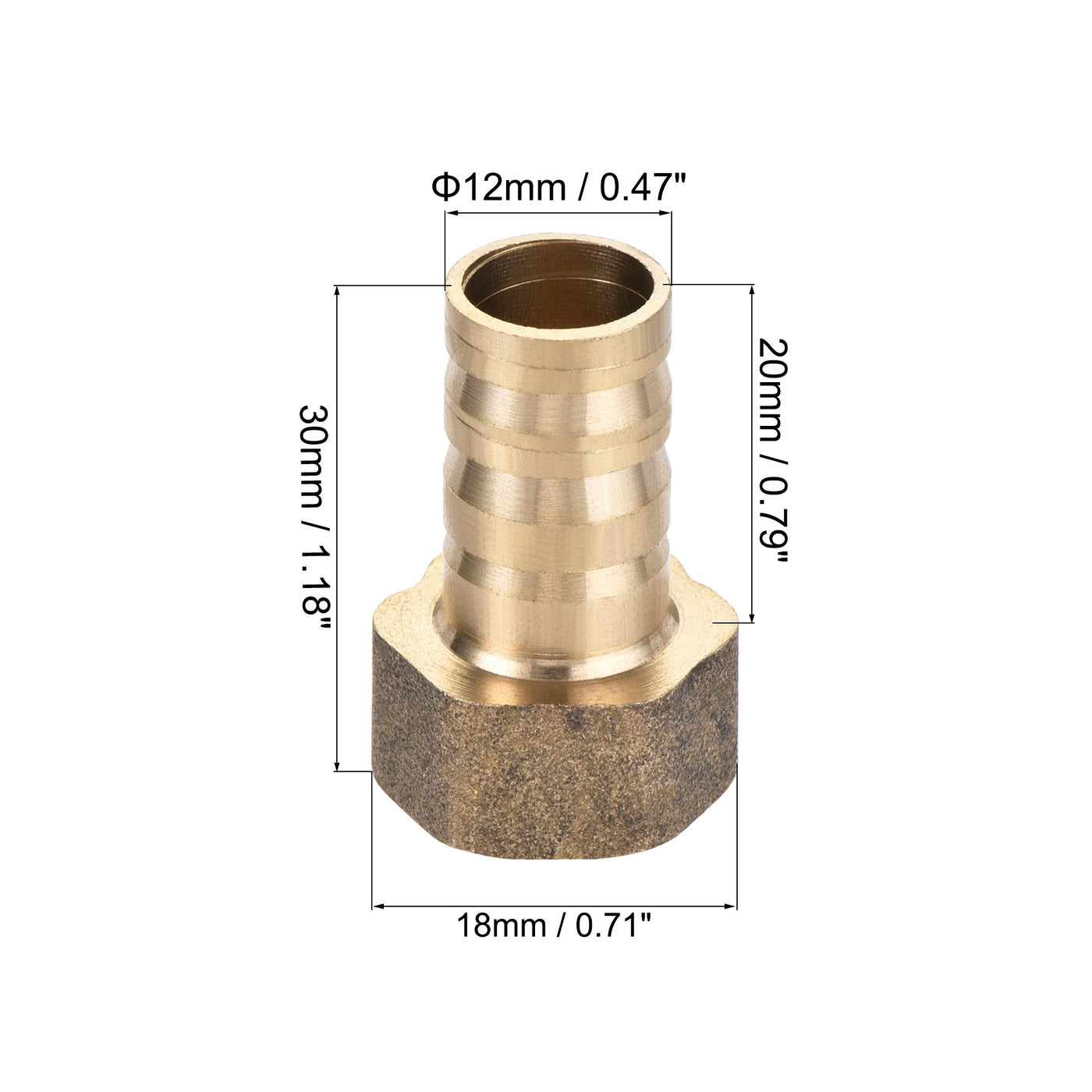 Uxcell Uxcell Messing Barb Schlauchanschluss Adapter Barbed mit Schlauchklemme