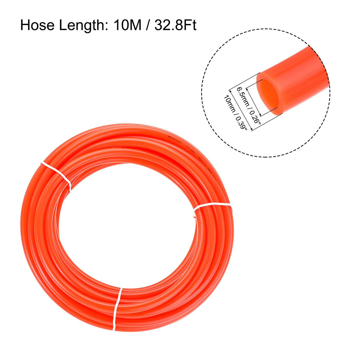 uxcell Uxcell Pneumatic OD Polyurethane PU Air Hose Tubing Kit with 8 Pcs Push to Connect Fittings