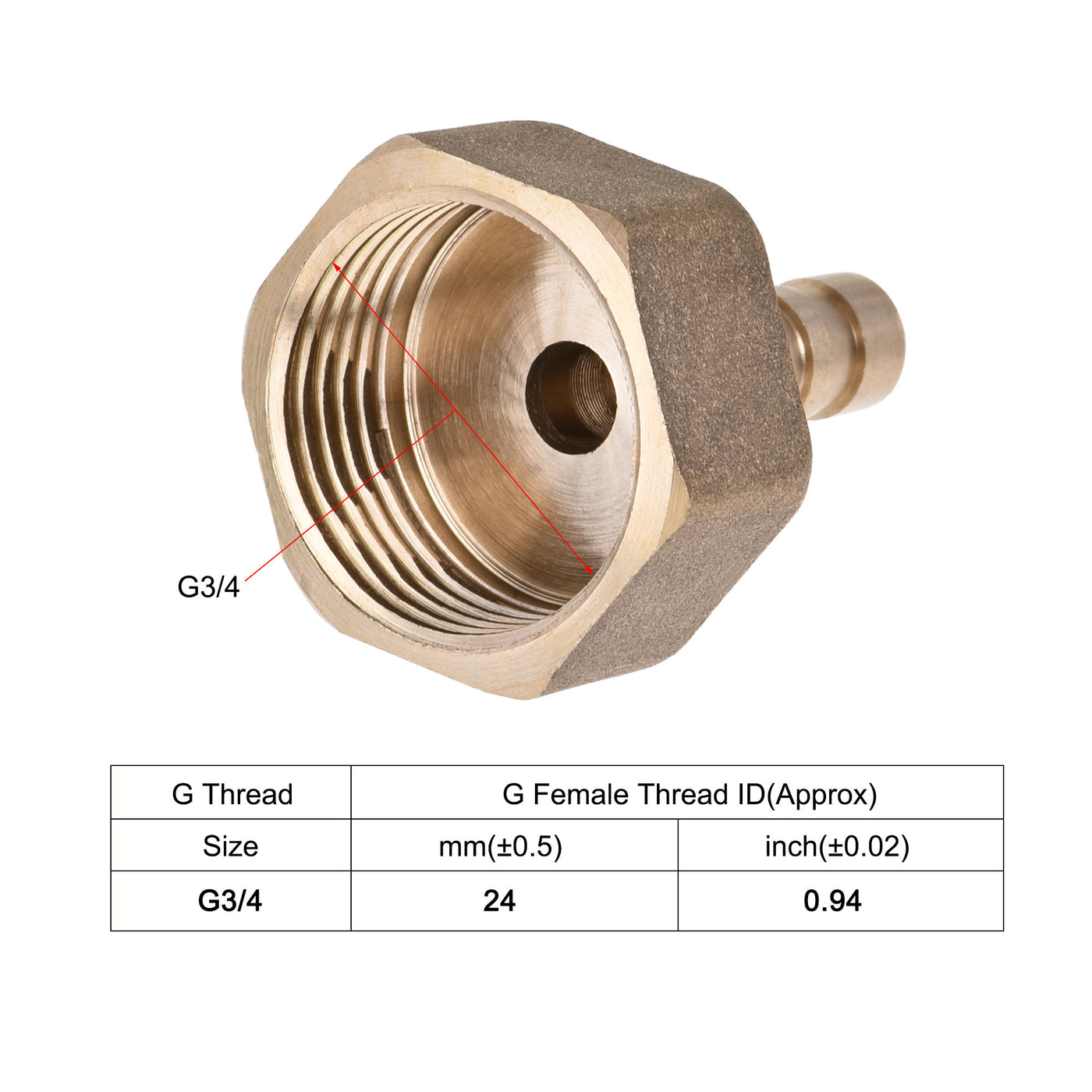 Uxcell Uxcell Messing Schlauchanschluss Adapter Schlauchverbinder Innenrohr mit Edelstahl Schlauchklemme