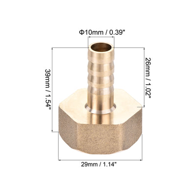 Harfington Uxcell Messing Schlauchanschluss Adapter Schlauchverbinder Innenrohr mit Edelstahl Schlauchklemme