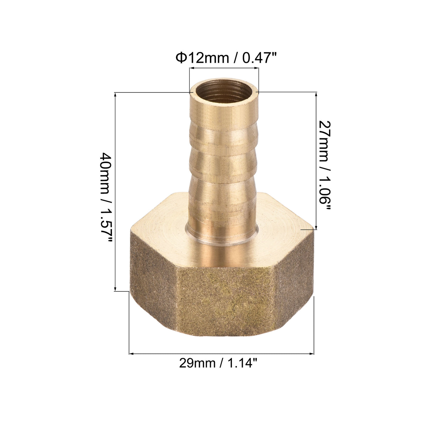 Uxcell Uxcell Messing Schlauchanschluss Adapter Schlauchverbinder Innenrohr mit Edelstahl Schlauchklemme