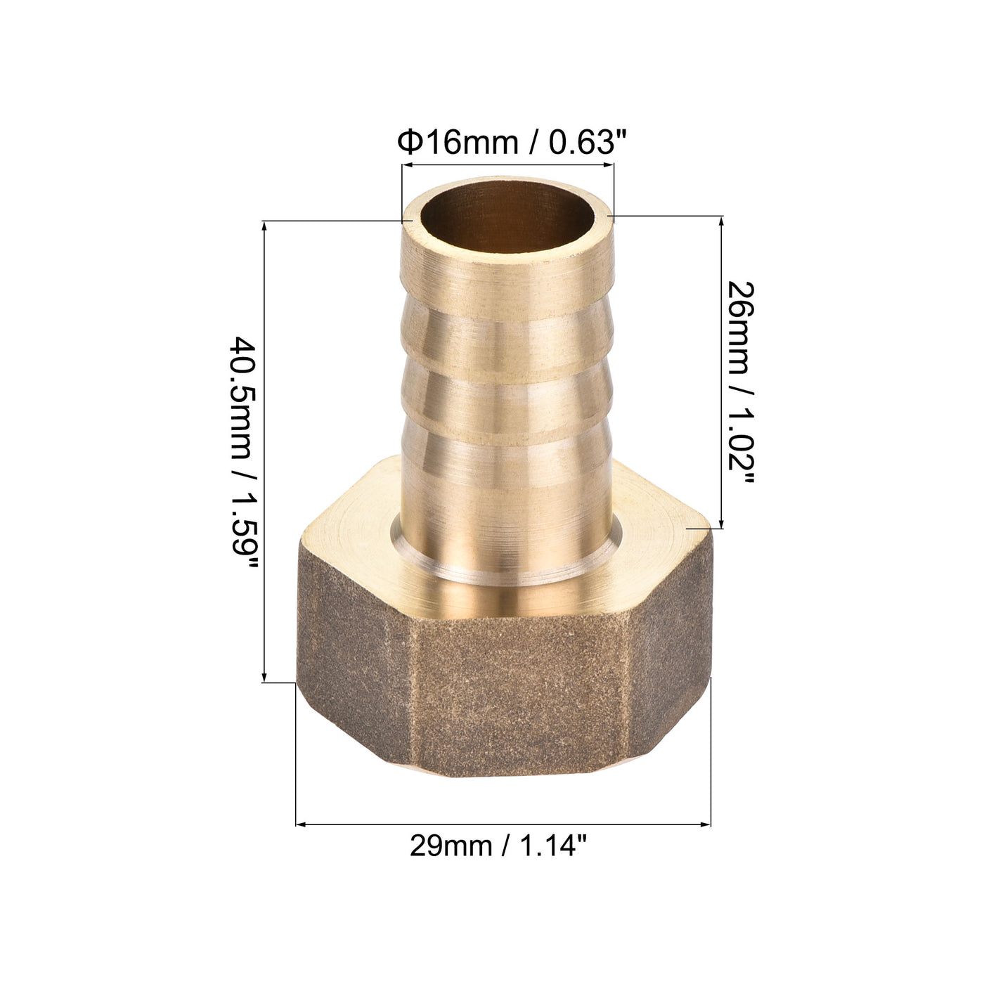 Uxcell Uxcell Messing Schlauchanschluss Adapter Schlauchverbinder Innenrohr mit Edelstahl Schlauchklemme