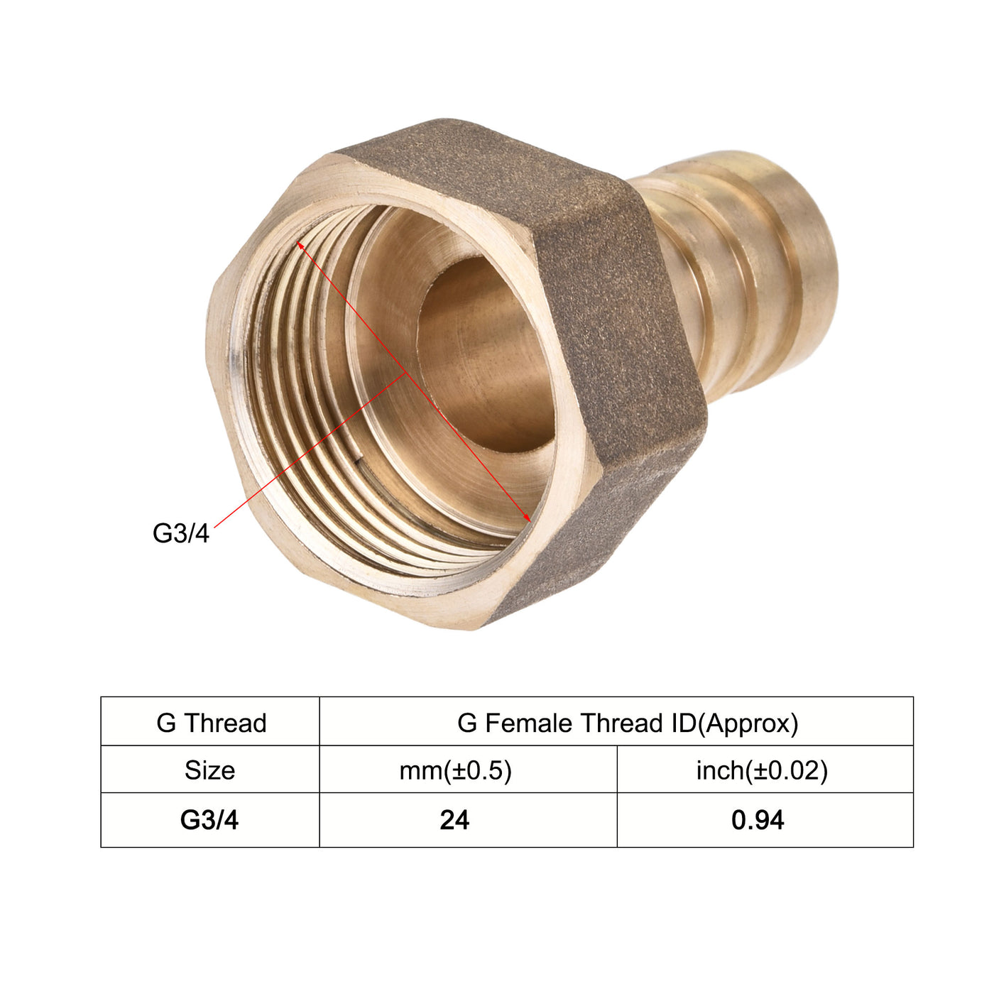 Uxcell Uxcell Messing Schlauchanschluss Adapter Schlauchverbinder Innenrohr mit Edelstahl Schlauchklemme