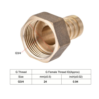 Harfington Uxcell Messing Schlauchanschluss Adapter Schlauchverbinder Innenrohr mit Edelstahl Schlauchklemme