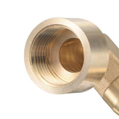 Harfington Uxcell Brass Hose Barb Fitting Elbow 16mm x G1/2 Female Thread Pipe Connector with Stainless Steel Hose Clamp