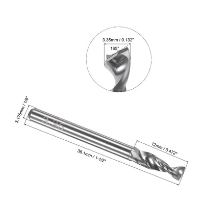 Harfington Uxcell 3.5mm Tungsten Carbide Spiral Flute 1/8" Shank Circuit Board PCB Drill Bit