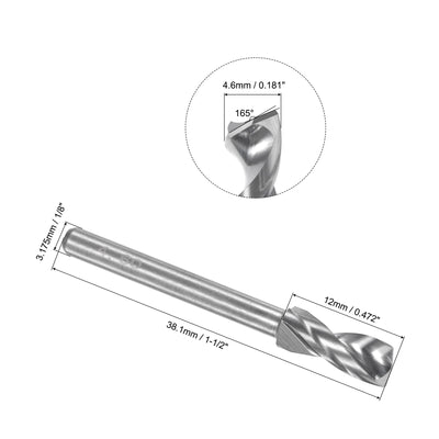 Harfington Uxcell 4.85mm Tungsten Carbide Spiral Flute 1/8" Shank Circuit Board PCB Drill Bit