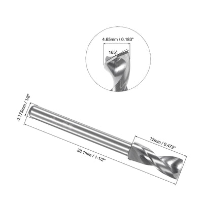 Harfington Uxcell 4.85mm Tungsten Carbide Spiral Flute 1/8" Shank Circuit Board PCB Drill Bit